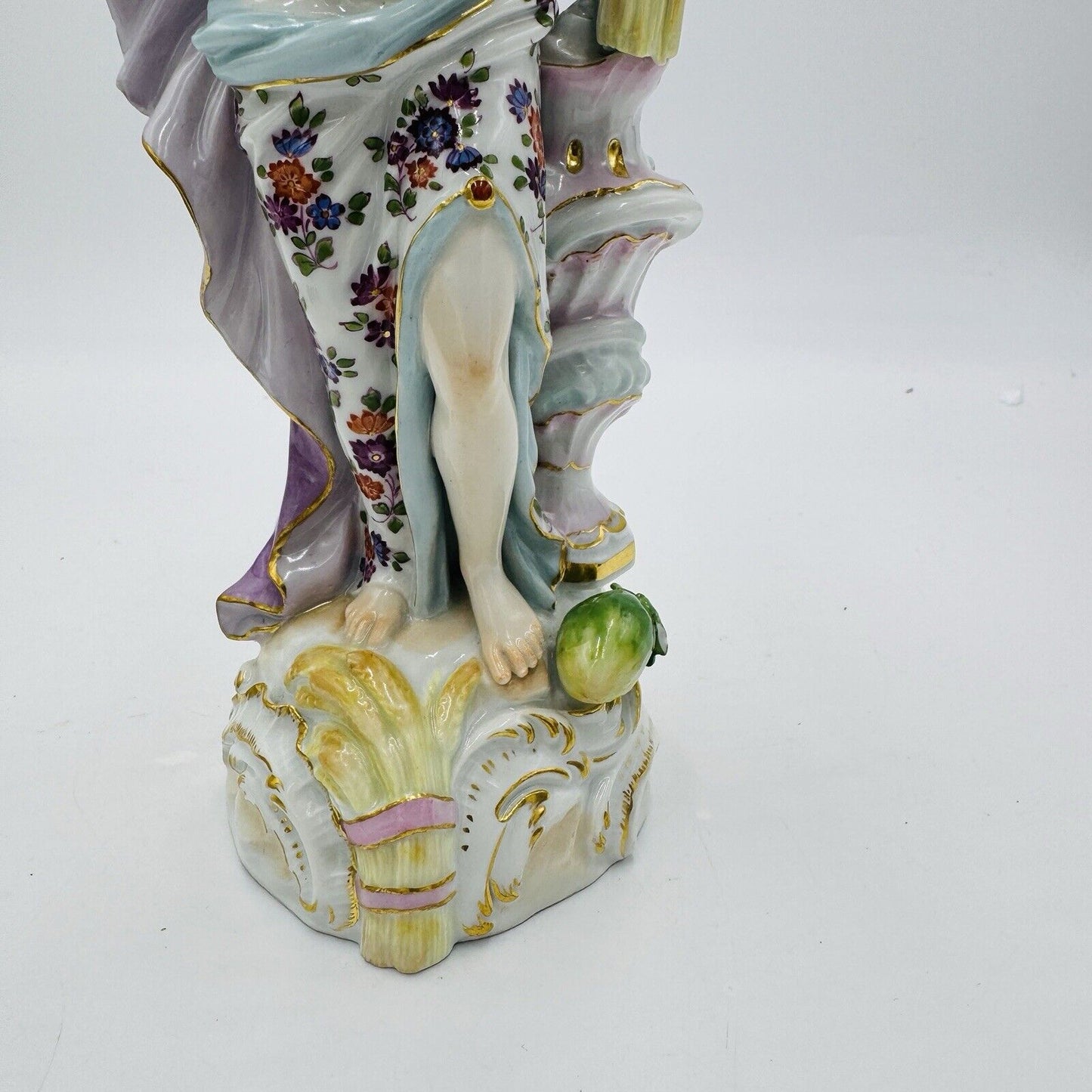 17th C Antique Meissen Germany Porcelain Allegory of the Summer Figurine 9”H