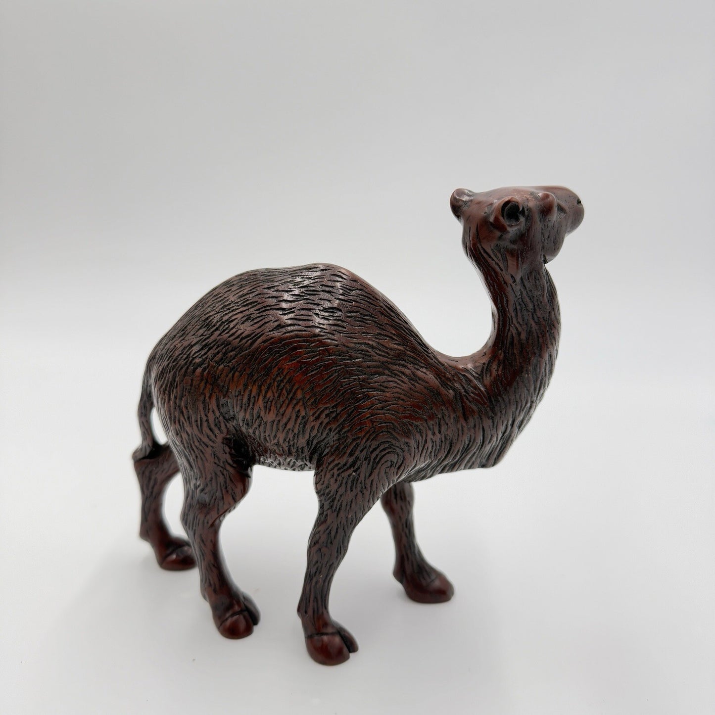 Carved Resin Camel Sculpture Detailed Solid Figurine 7" Nativity Animals Vintage