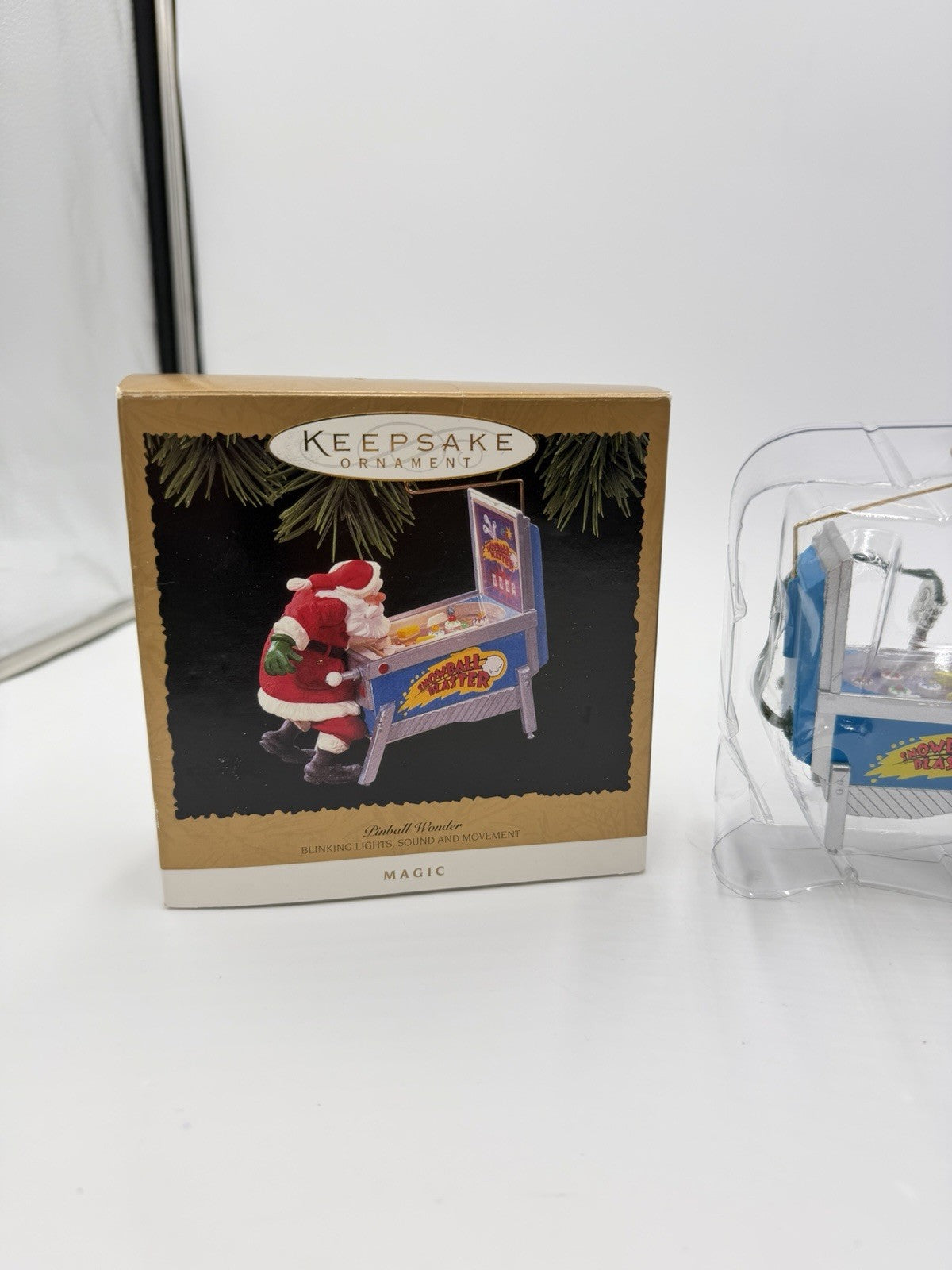 Vintage 1996 Hallmark Ornament Pinball Wonder Lights Sound Movement Tested Works