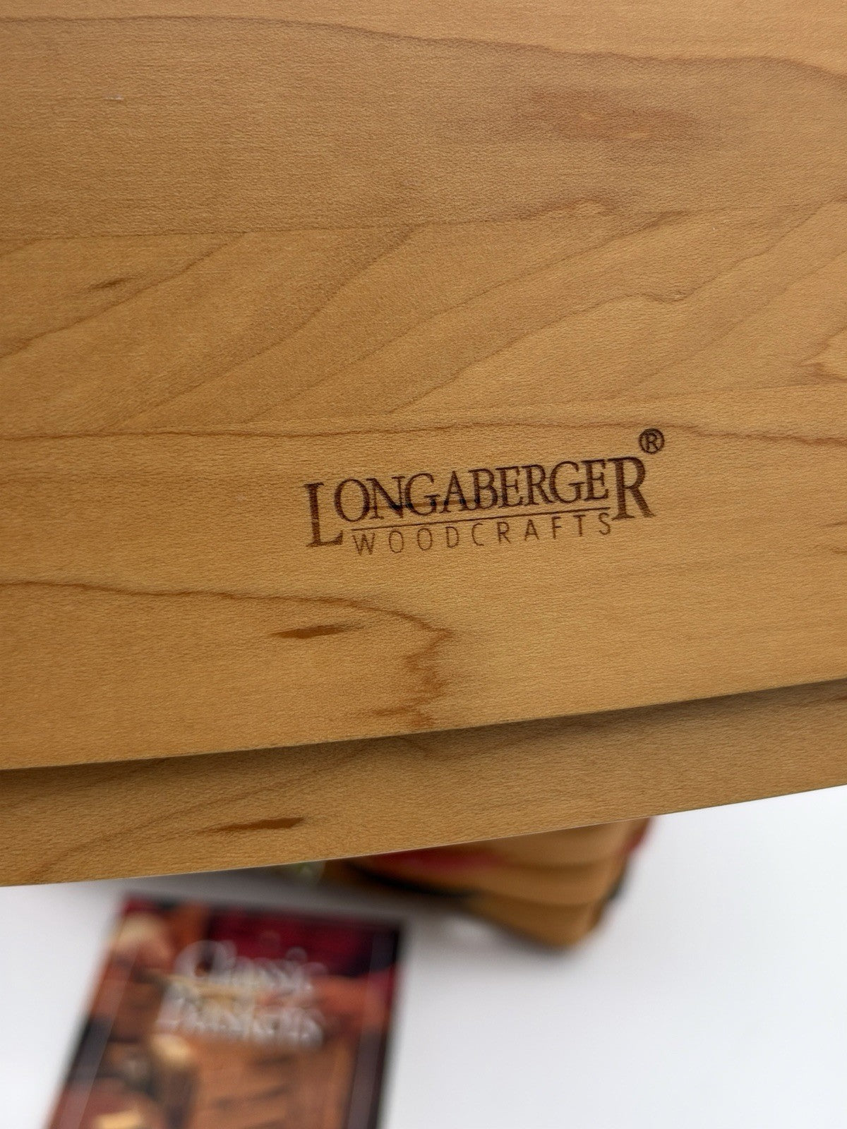 Vintage 2001 Longaberger Recipe Woven Basket w/Lid Liner Tie-on Christmas Rare