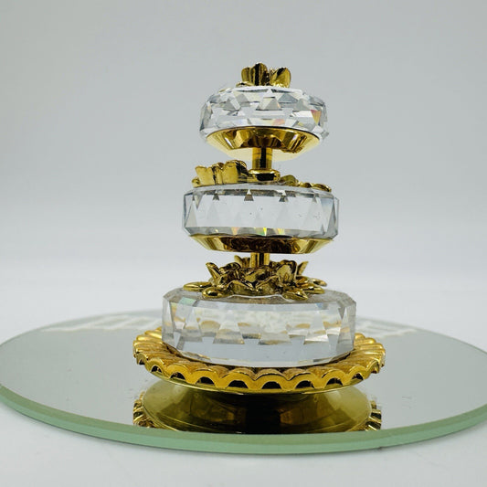 Swarovski Austria Crystal Memories Wedding Cake 3-Tier Cake Miniature Figurine