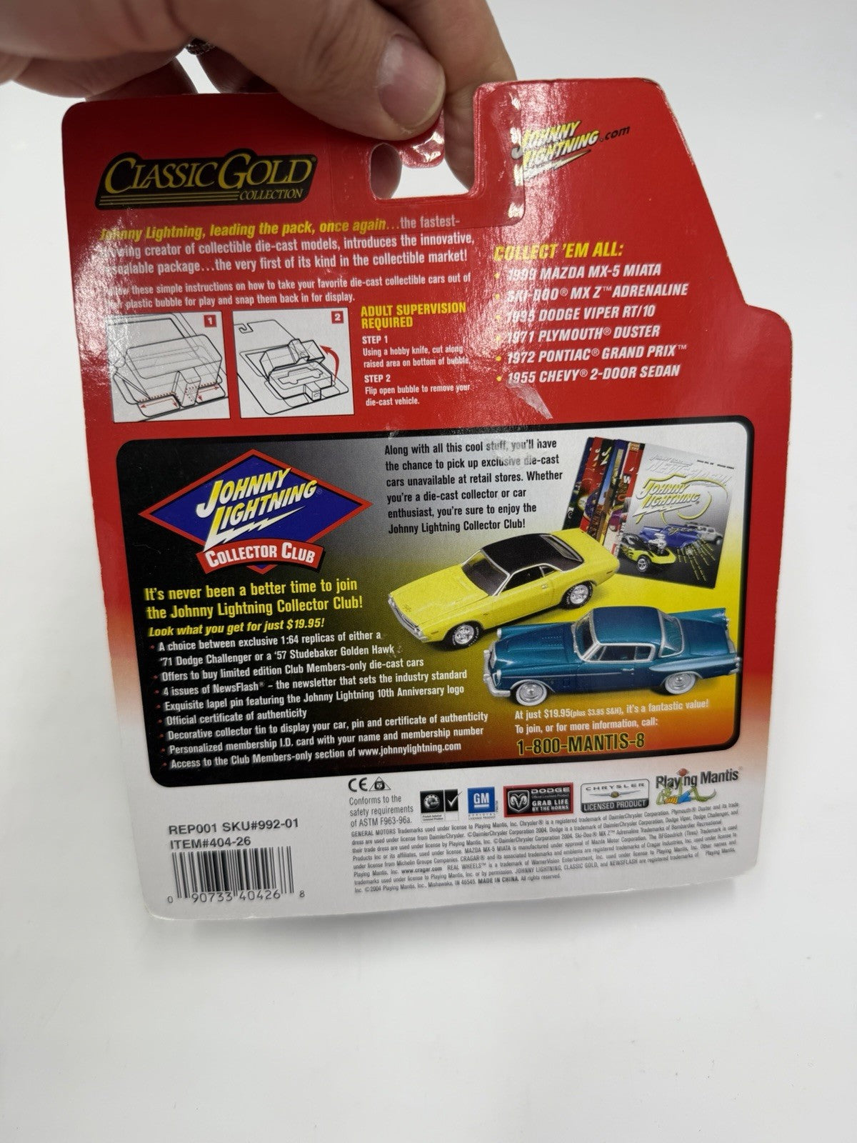 Johnny Lightning Classic Gold Rohm Thompson's 1999 Mazda MX-5 Miata Sealed