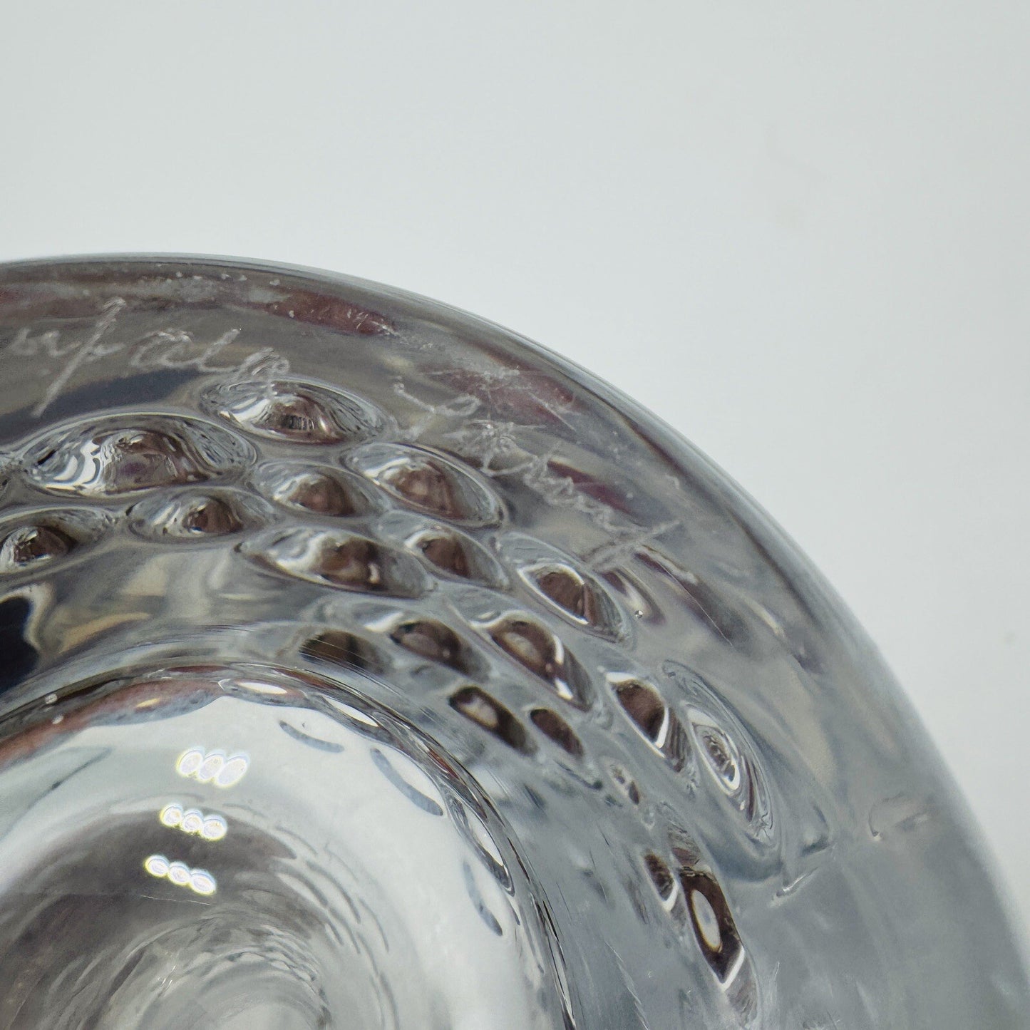 Bengt Edenfalk for Skruf Vase Swedish Art Glass 1970's 8in
