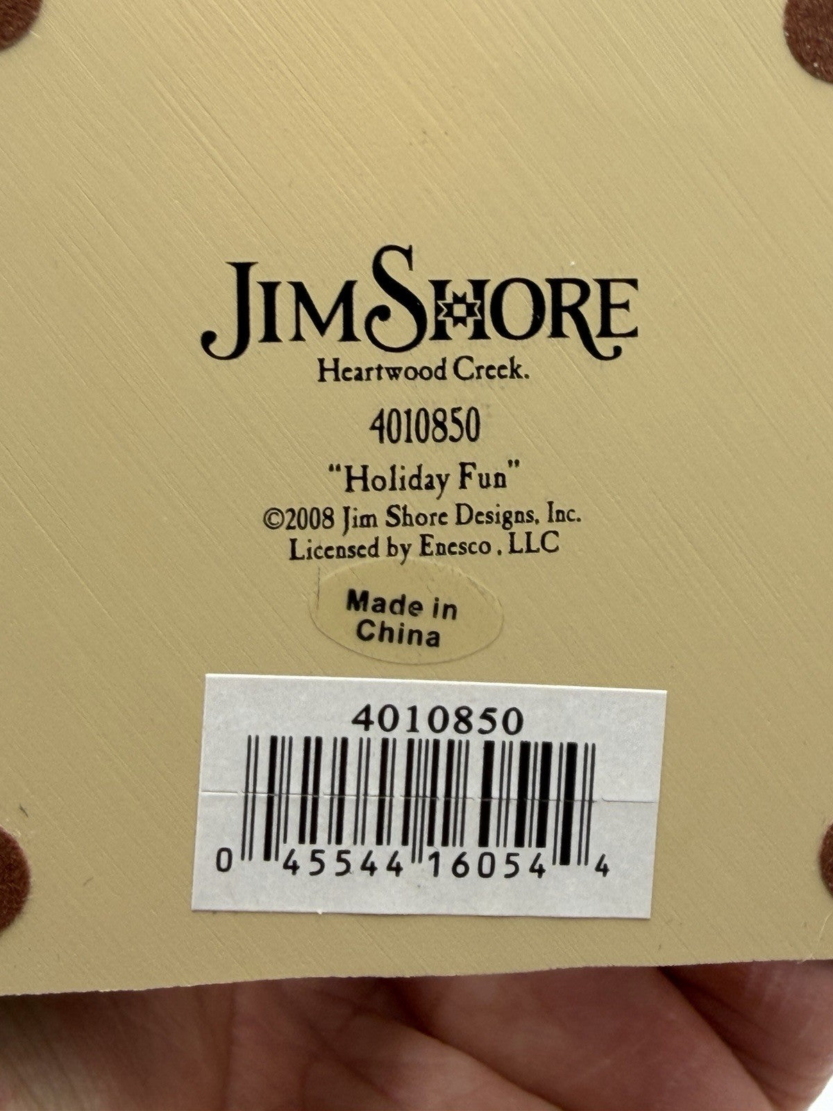 Jim Shore Heartwood Creek Holiday Fun 2008 Santa With Toy Cow Figurine