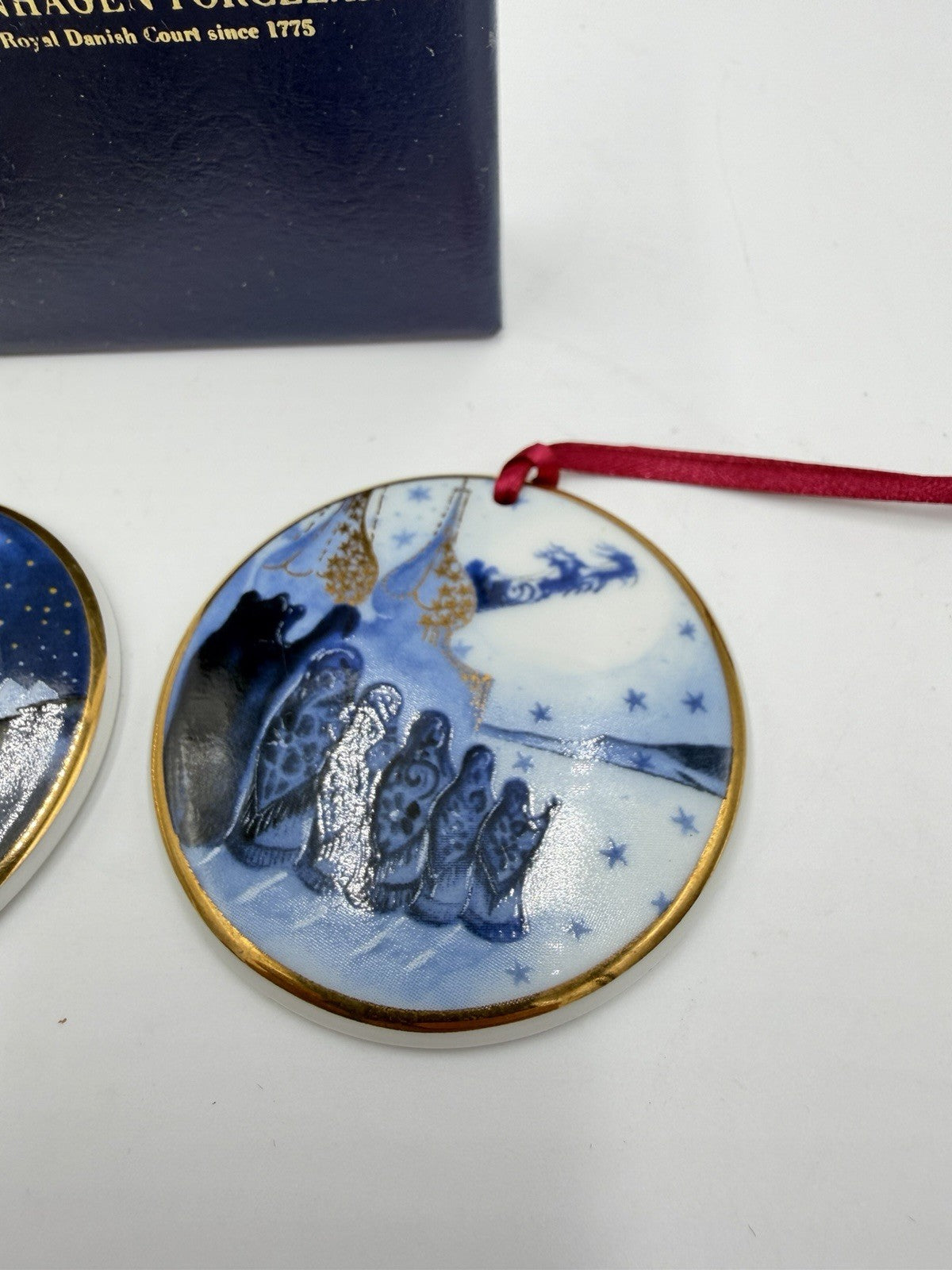 Royal Copenhagen Denmark Christmas Around The World 1996-1997 Porcelain Ornament