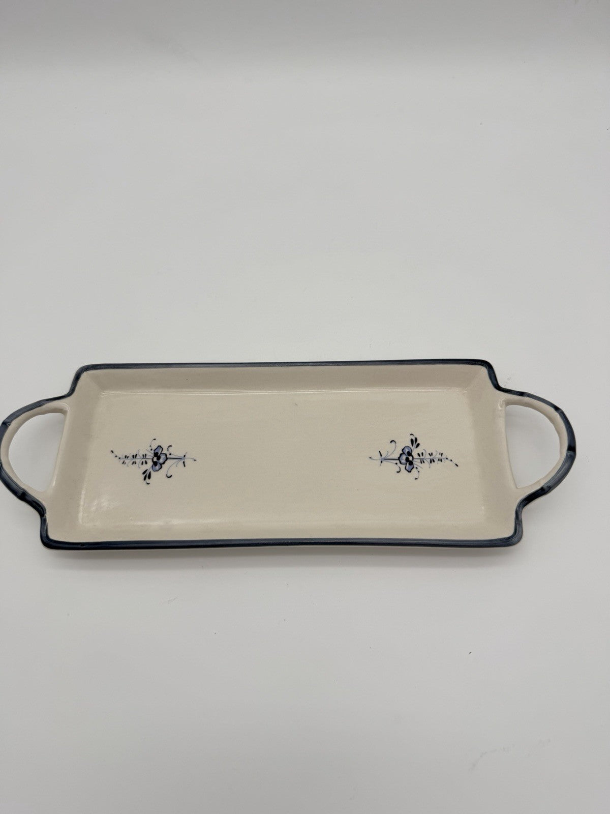 Villeroy & Boch VIEUX Old LUXEMBOURG Porcelain Germany Rectangle Handled Tray