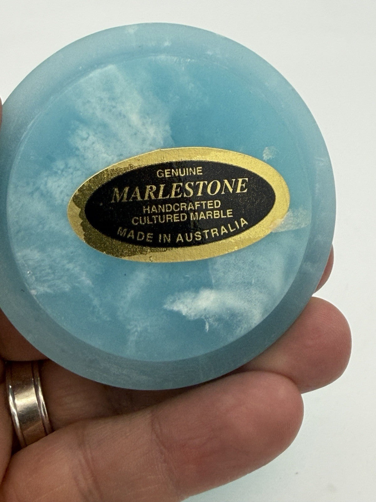 Genuine Marlestone Koala Bear & Baby Blue Australia Trinket Box Vintage