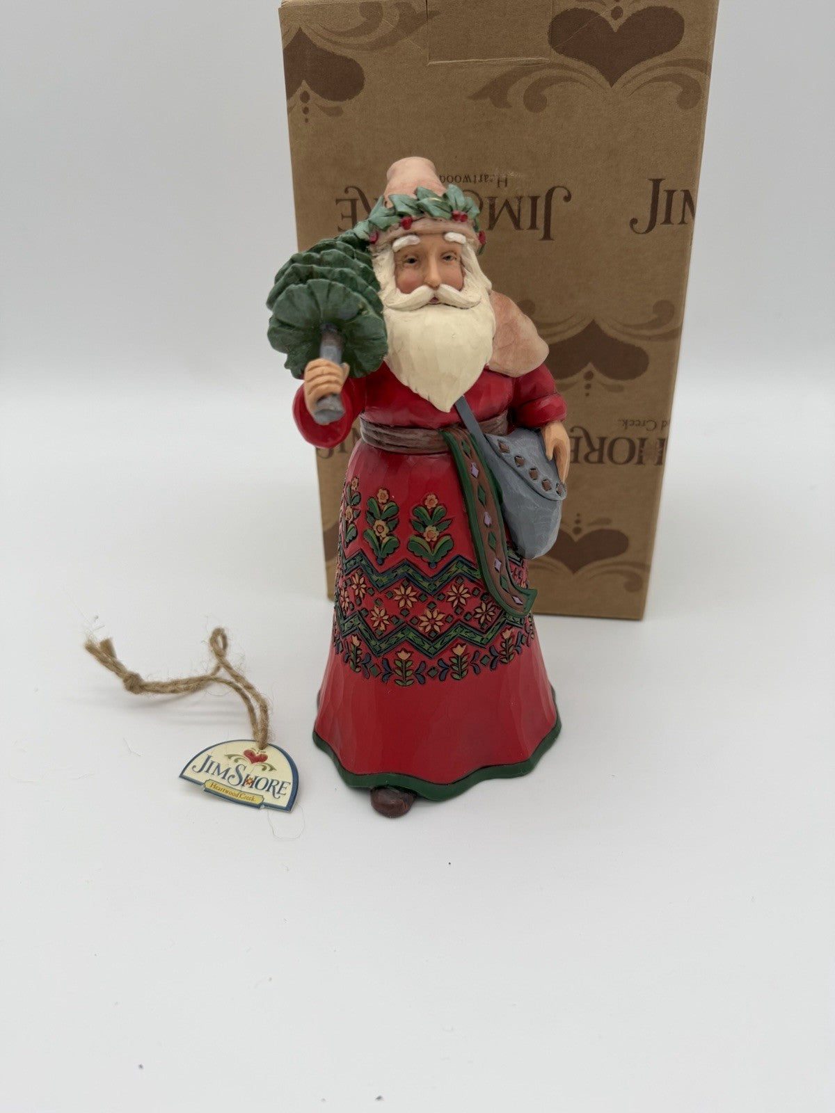 Jim Shore Heartwood Creek Sweden Santa Figurine Swedish Wishes 7” Rare Christmas