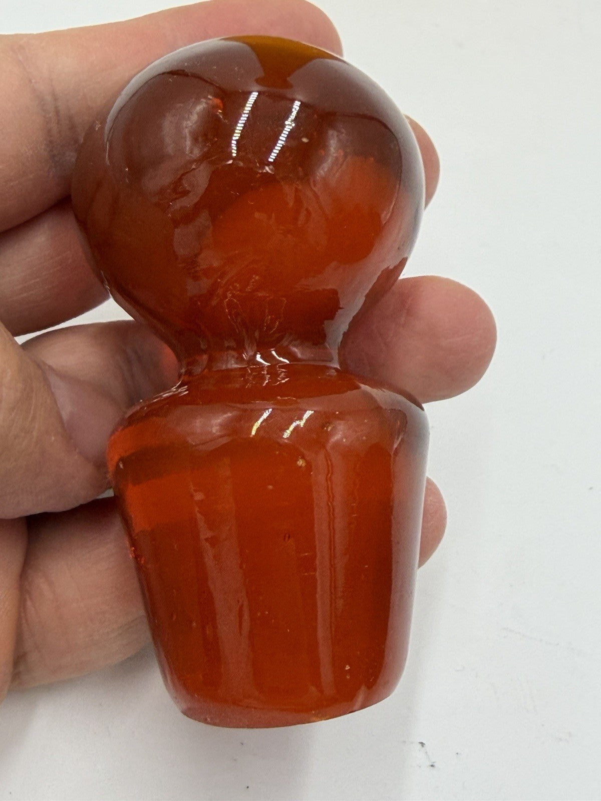 Vintage Blenko ? Art Glass Orange Tangerine Swirl Stripped Vase W/Lid Rare 10”H