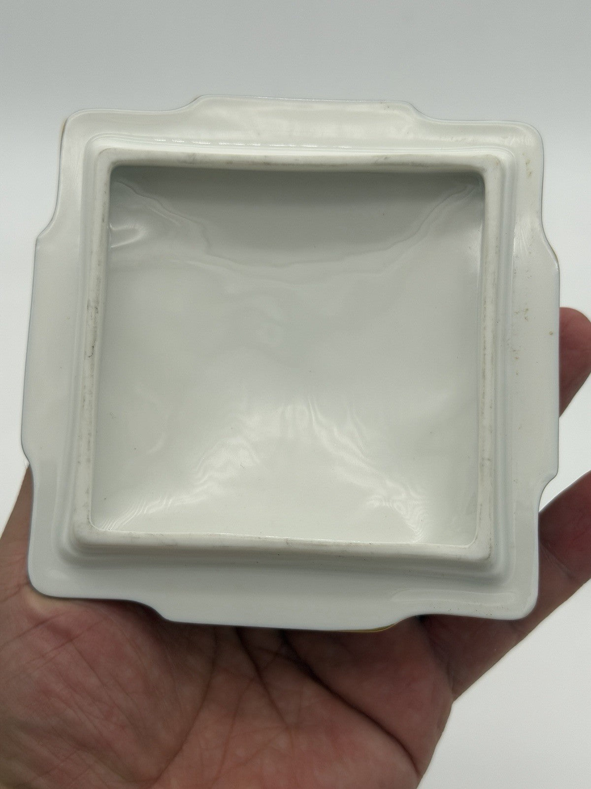Augarten Wien MARIA THERESIA Green Floral Vienna Austria Square trinket box