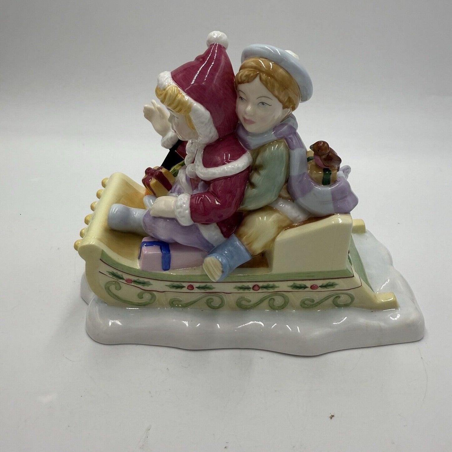 Royal Doulton Childhood Memories Figurine Winter Fun Porcelain England 2005 CH1