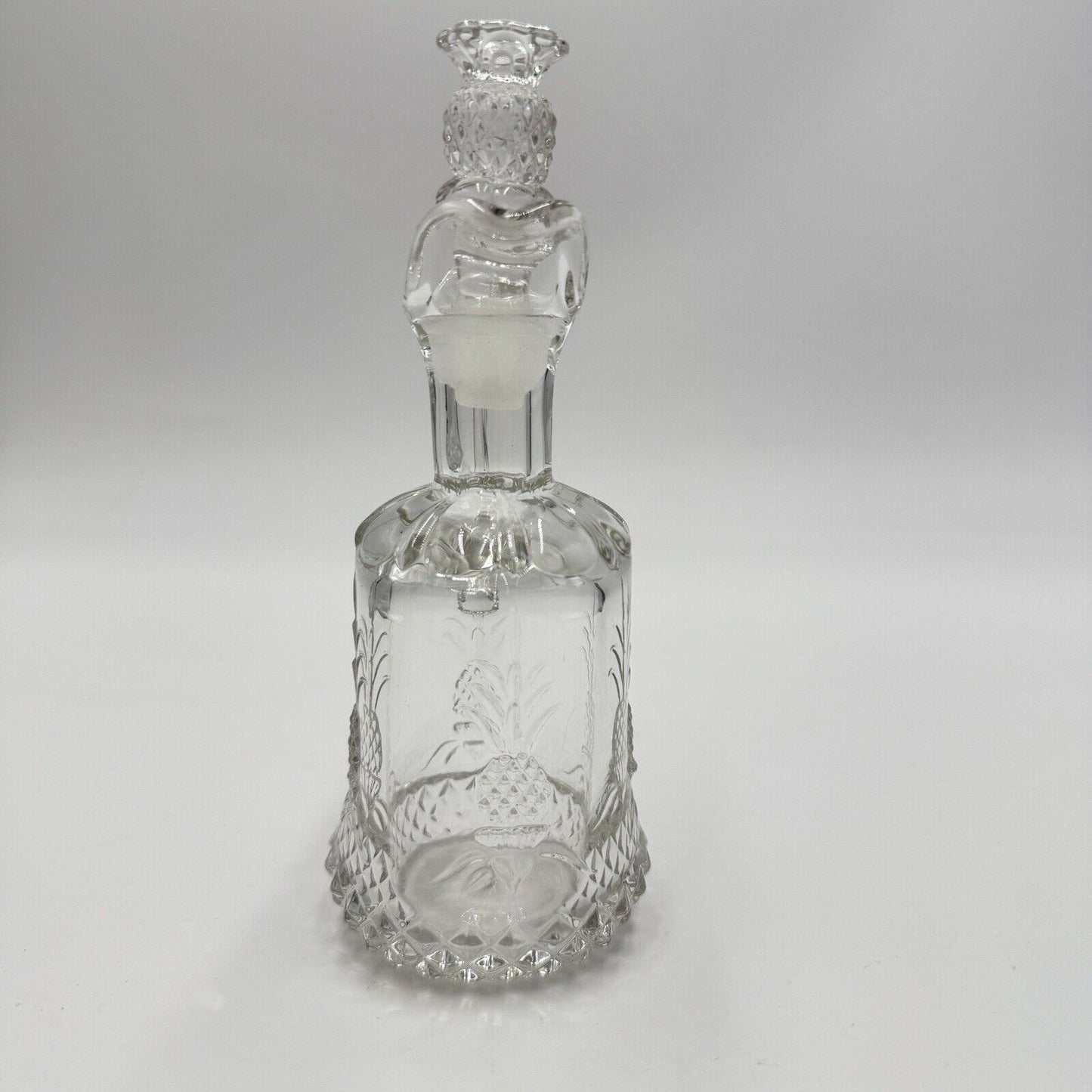 Heisey Crystal Plantation Pineapple Oil or Vinegar Bottle Cruets W/ Stopper Vtg