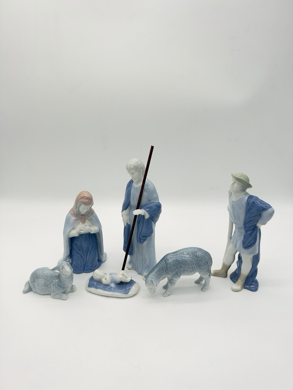 Rare Gerold Porcelain Bavaria W Germany Nativity Set 6 Pcs Rare 7”