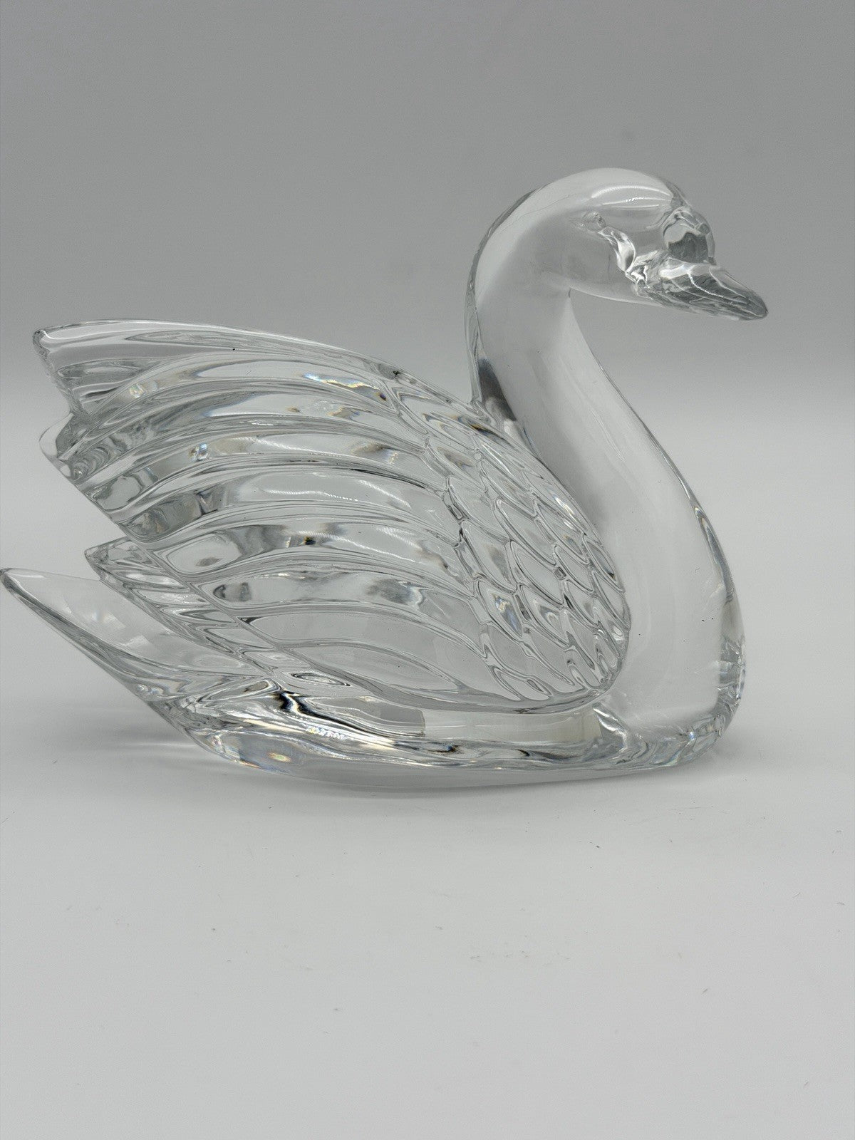 Vintage Waterford Crystal Swan Ireland Paperweight Figurine  5 1/2" Sticker