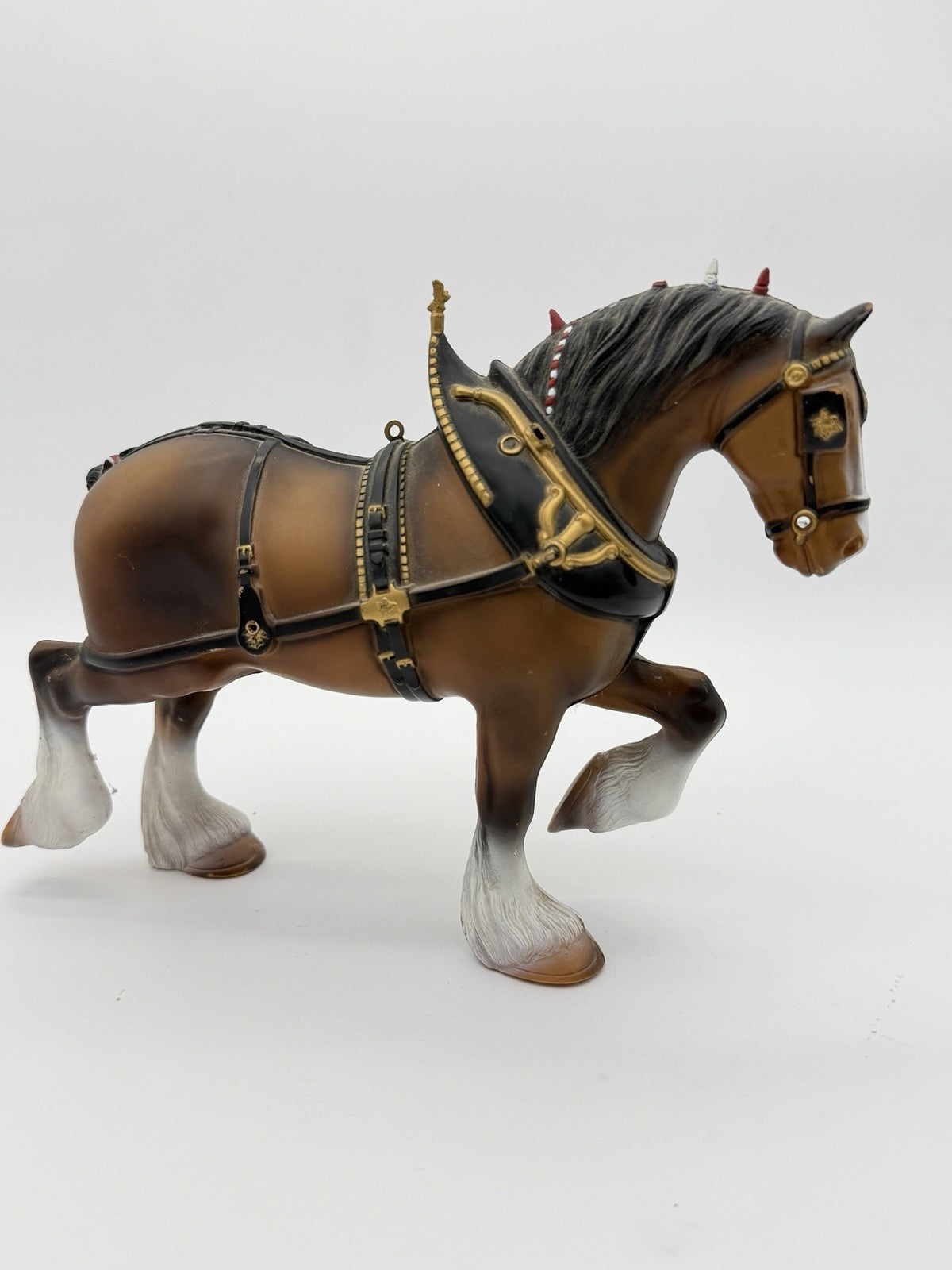 Vintage Anheuser Busch Budweiser clydesdale figurine 1960s Molded Plastic Horse