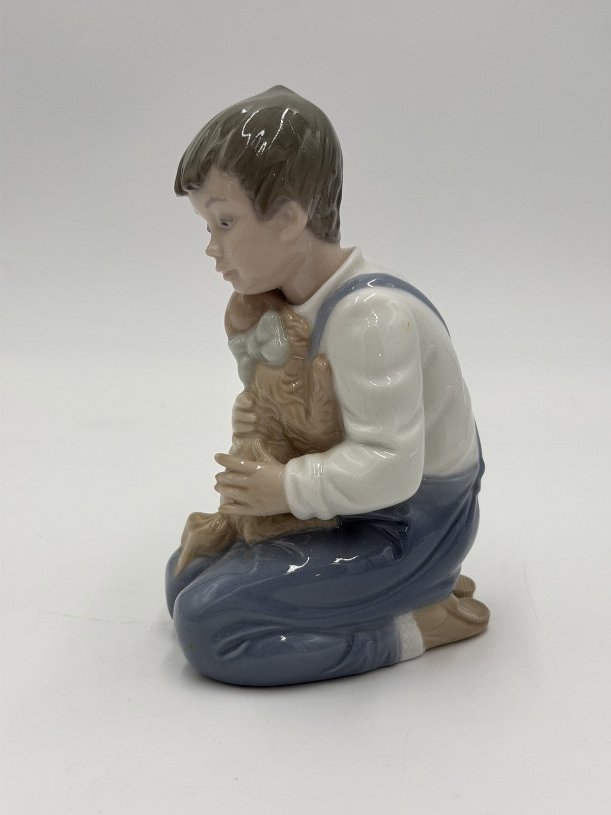 NAO by Lladro Spain Porcelain Boy with Puppy Forever Friends Figurine