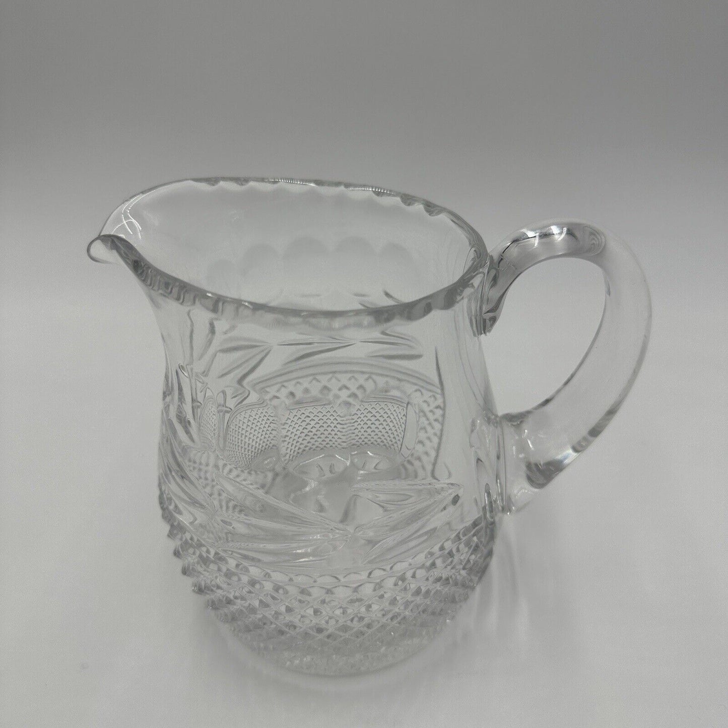 Galway Ireland Crystal Pitcher Leah Pattern Lead Clear Serveware Decor