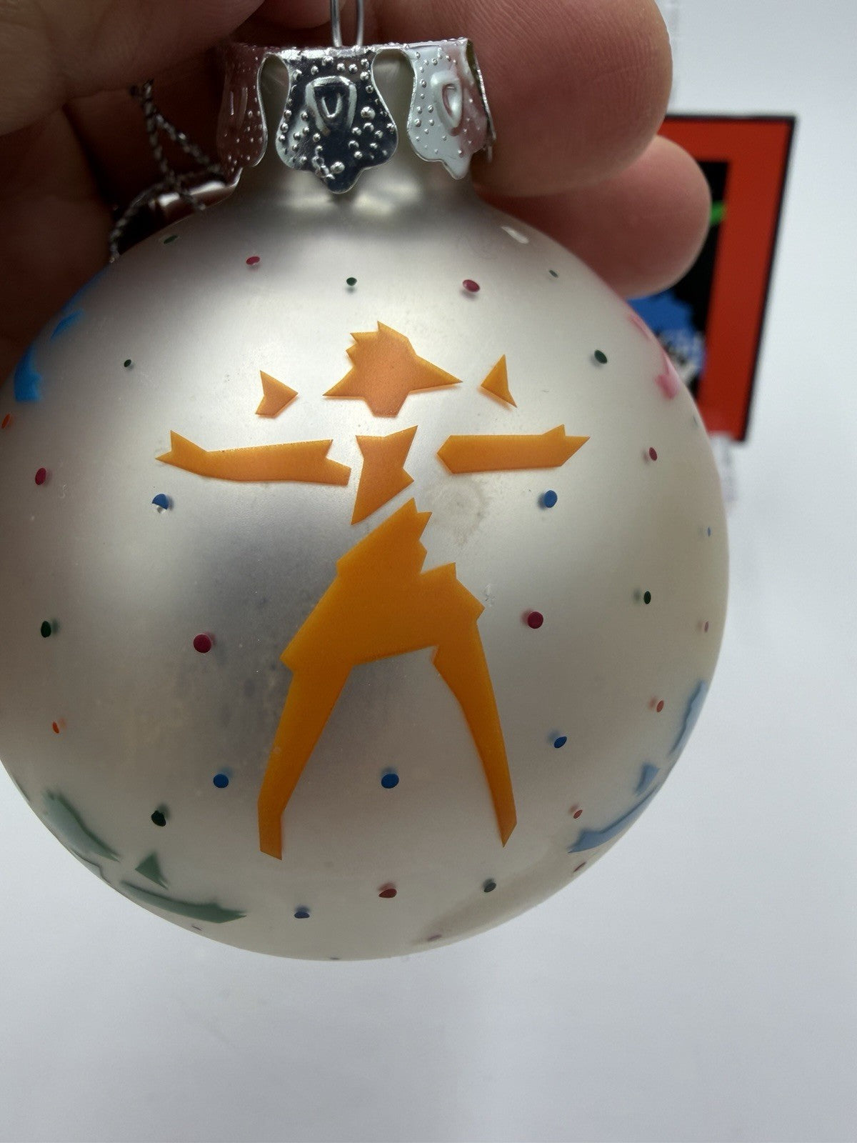 American Girl Today 1999 Silver Ball Art Glass Ornament AGTO1 Retired W/Box Vtg