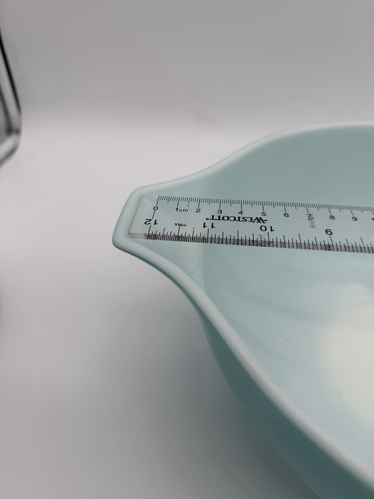 PYREX Amish Butterprint Cinderella 4 Qt Turquoise Mixing Bowl #444 Vintage Glass