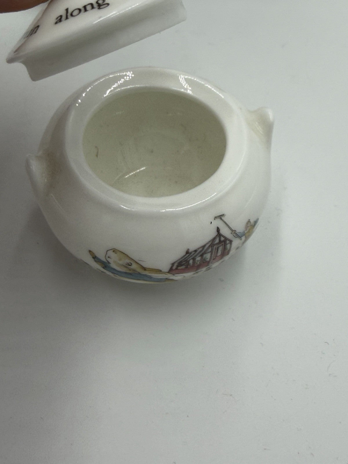 Wedgwood Porcelain Peter Rabbit Beatrix Potter Mini Creamer & Sugar Dollhouse