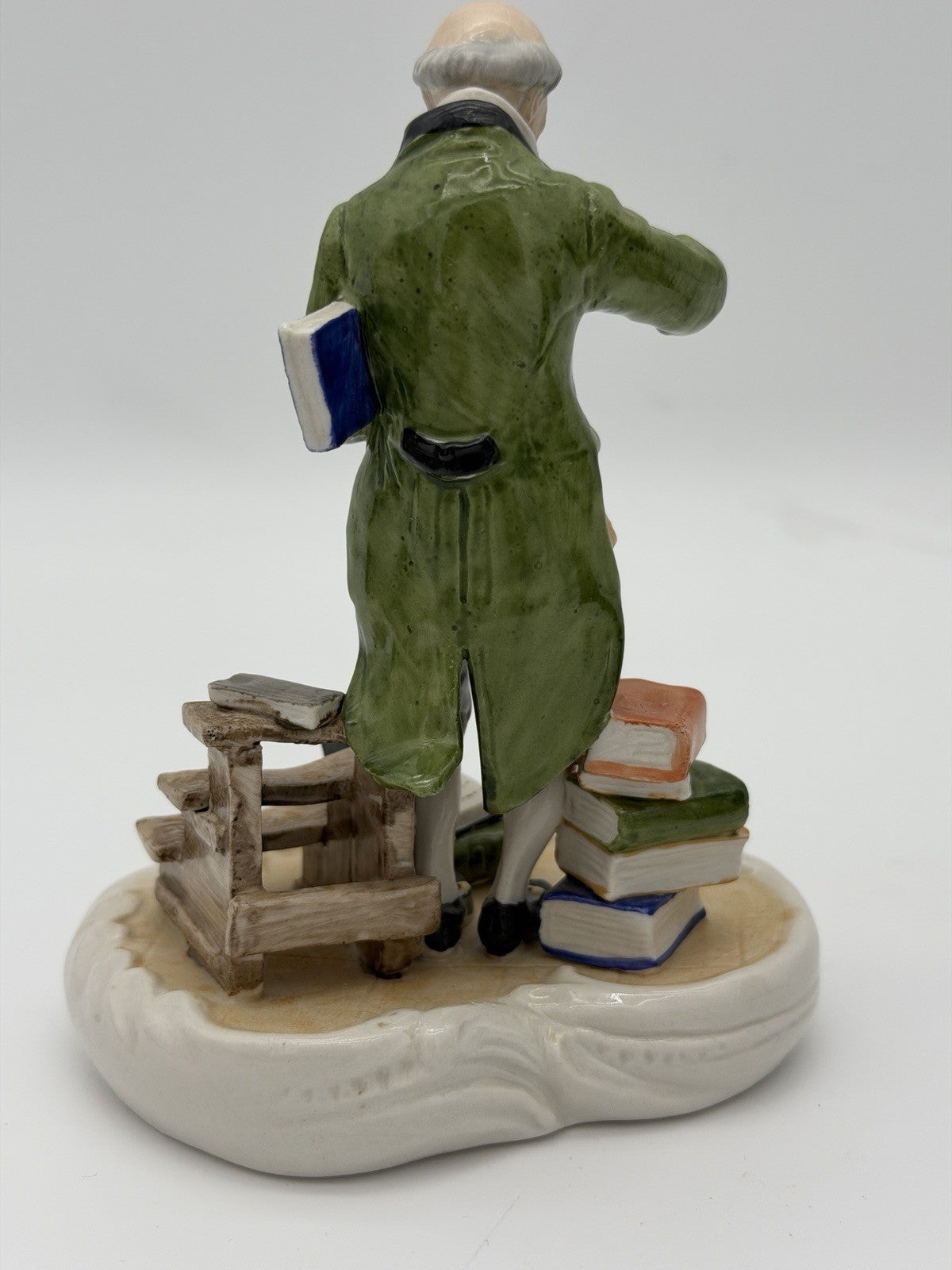 MV Mueller & Co Volkstedt 1907 Porcelain Germany Victorian Librarian Figurine