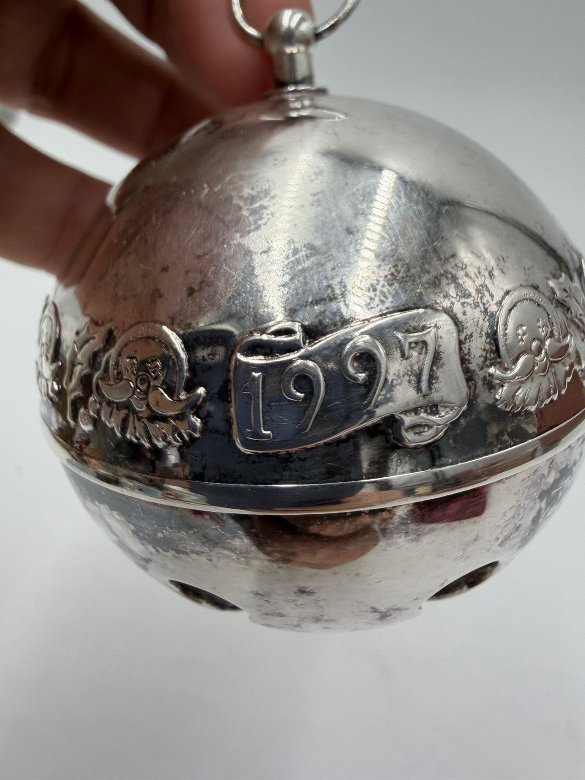 Vintage Wallace Silversmith's 1997 Annual  Sleigh Bell Ornament Silverplate