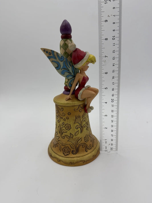 Jim Shore Walt Disney Showcase Tinker Bell Jingle Christmas Sculpture 9.5”H