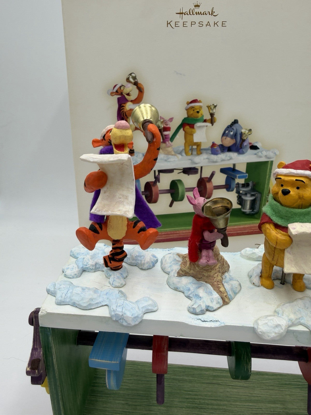 Hallmark Disney Pooh Bells Christmas Table Ornament Large Decor