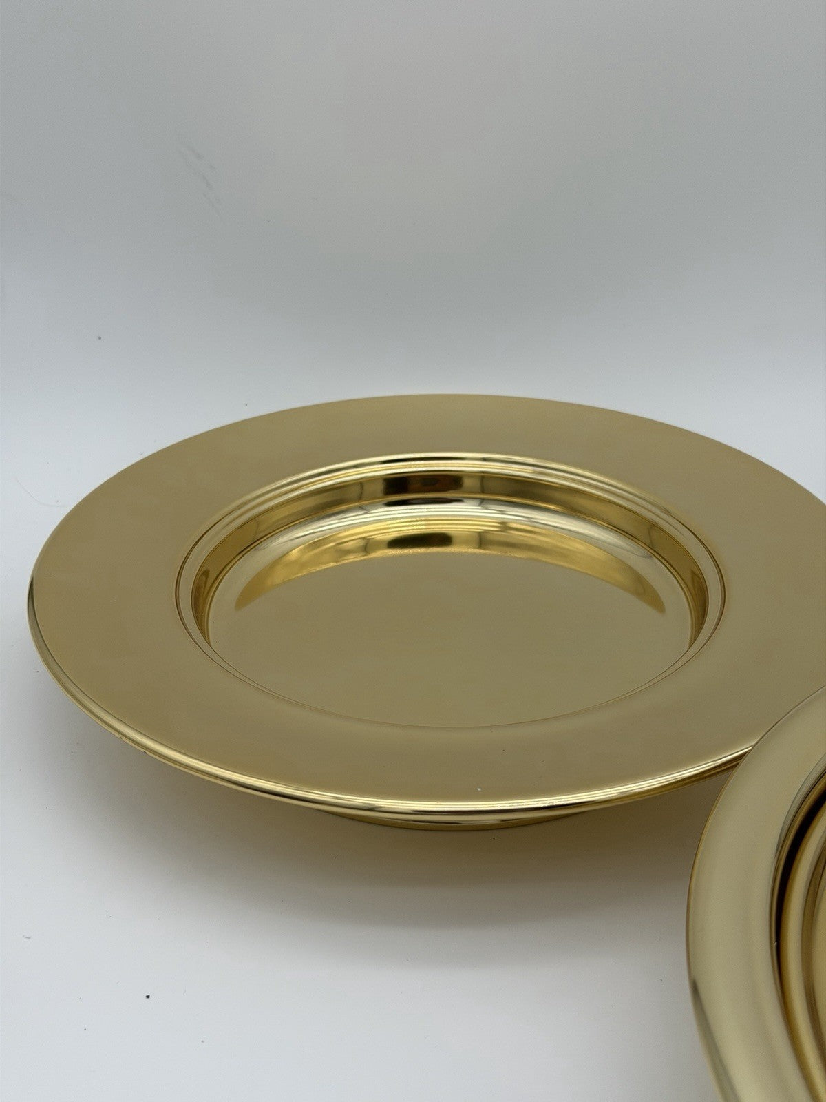 Artistic Communion Cup Tray &2 Bread Trays GOLDTONE Brass Holds 40 Set 4 PCs