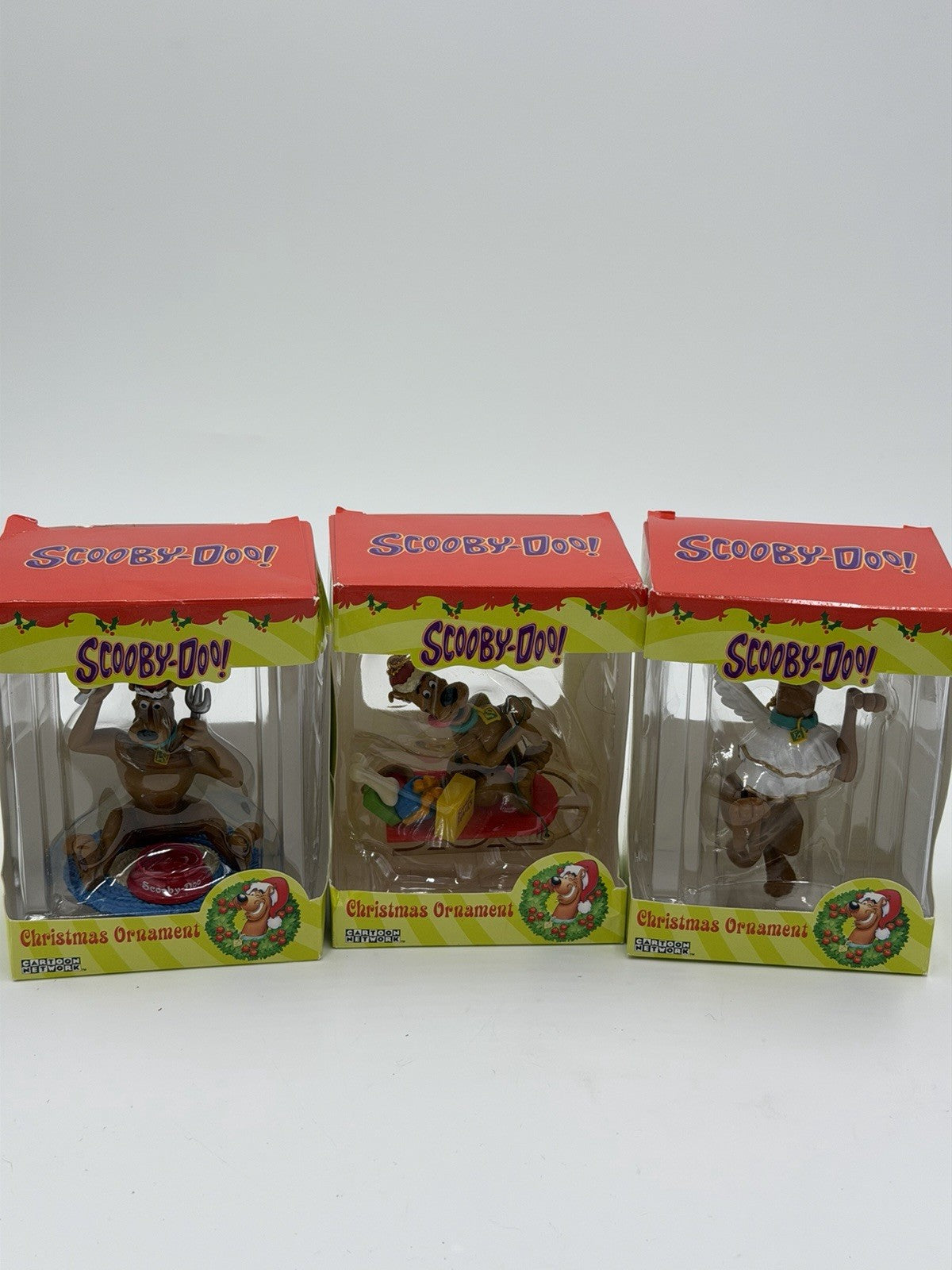Scooby Doo Christmas Ornament Set Of 3 Cartoon Network  Vintage