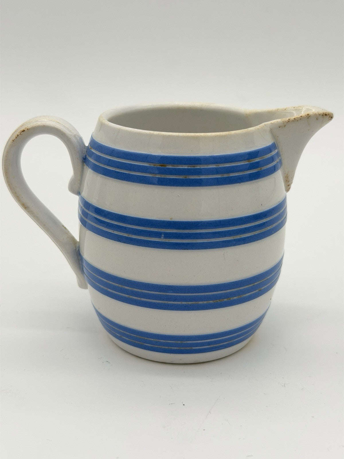Vintage Villeroy & Boch Dresden Porcelain Saxony Blue Striped HG #7 Pitcher