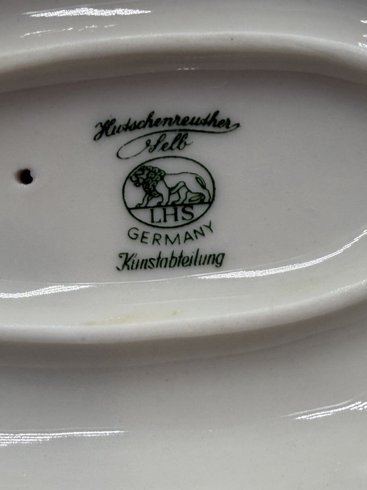 Hutschenreuther Kunstabteilung Putto w/Fawn German Porcelain Figurine Vtg 4”H