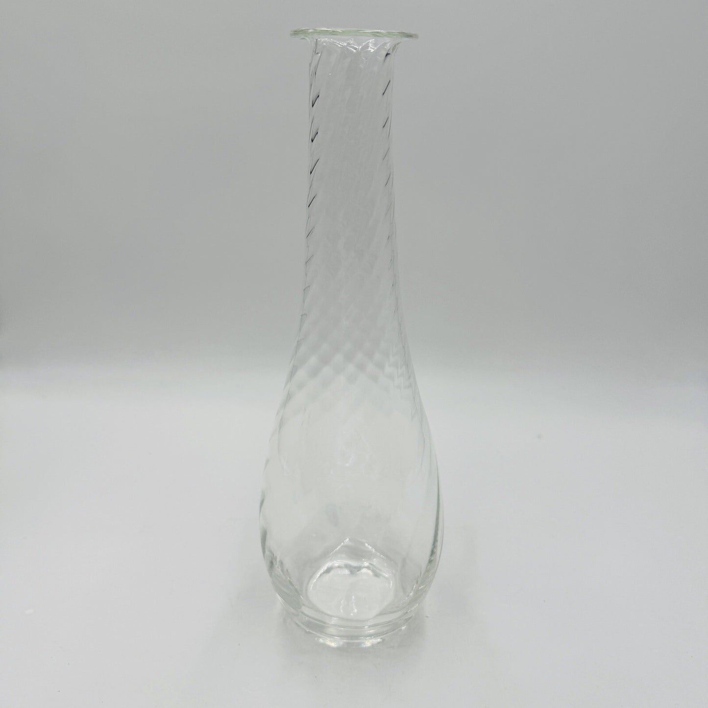 Villeroy & Boch Crystal Glass Swirl Flower Vase Tall 13in Serveware