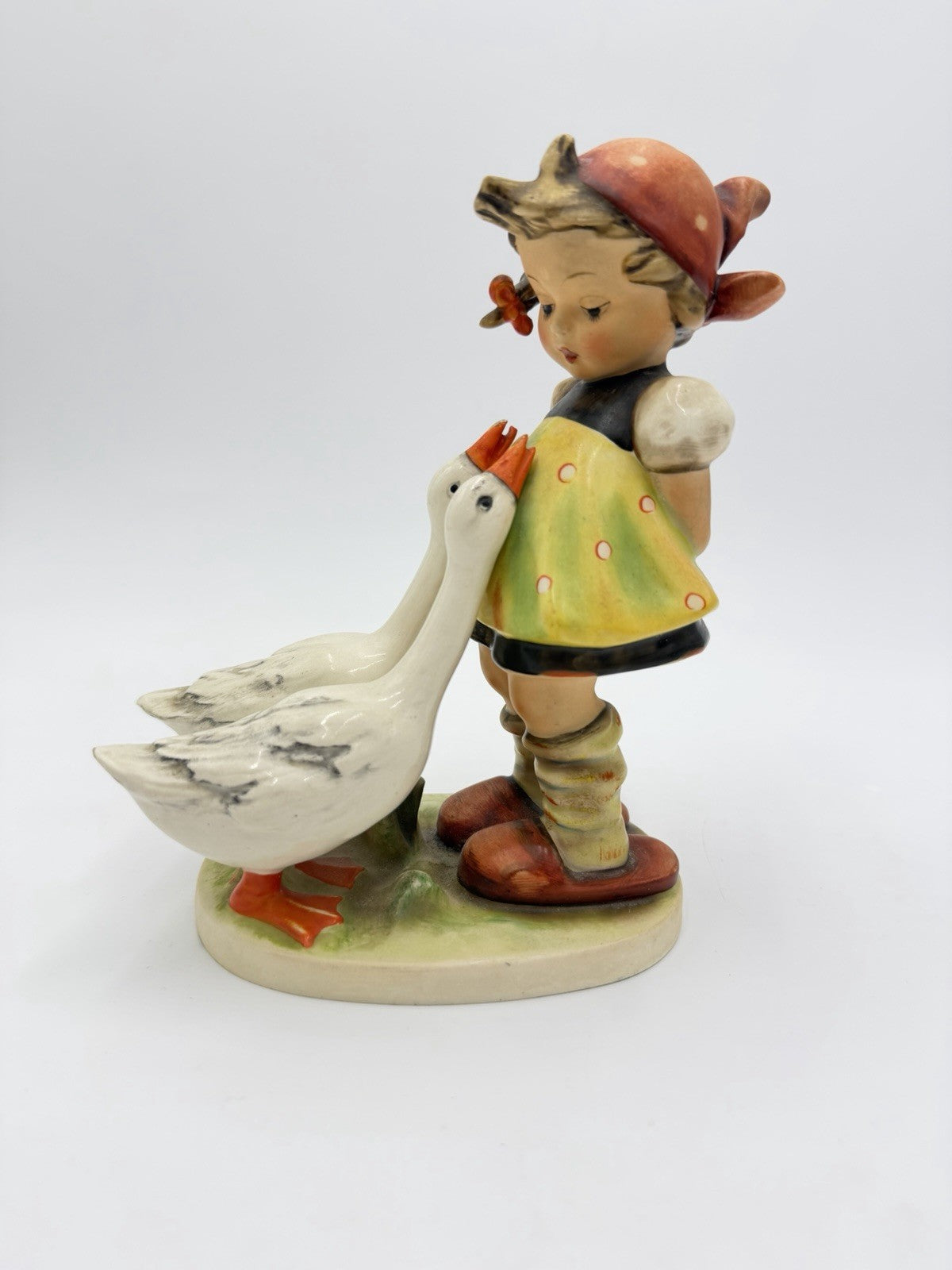 Rare 1950 Hummel Goebel Goose Girl 7”H Figurine Germany Painted Antique 47/2