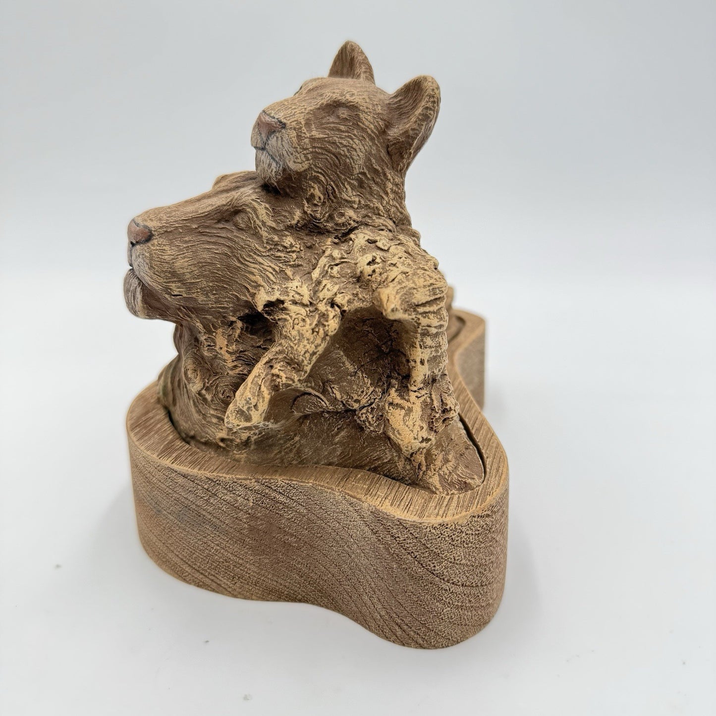 RICK CAIN Pride Limited Edition 630/2000 Sculpture Signed Trinket Box Lions
