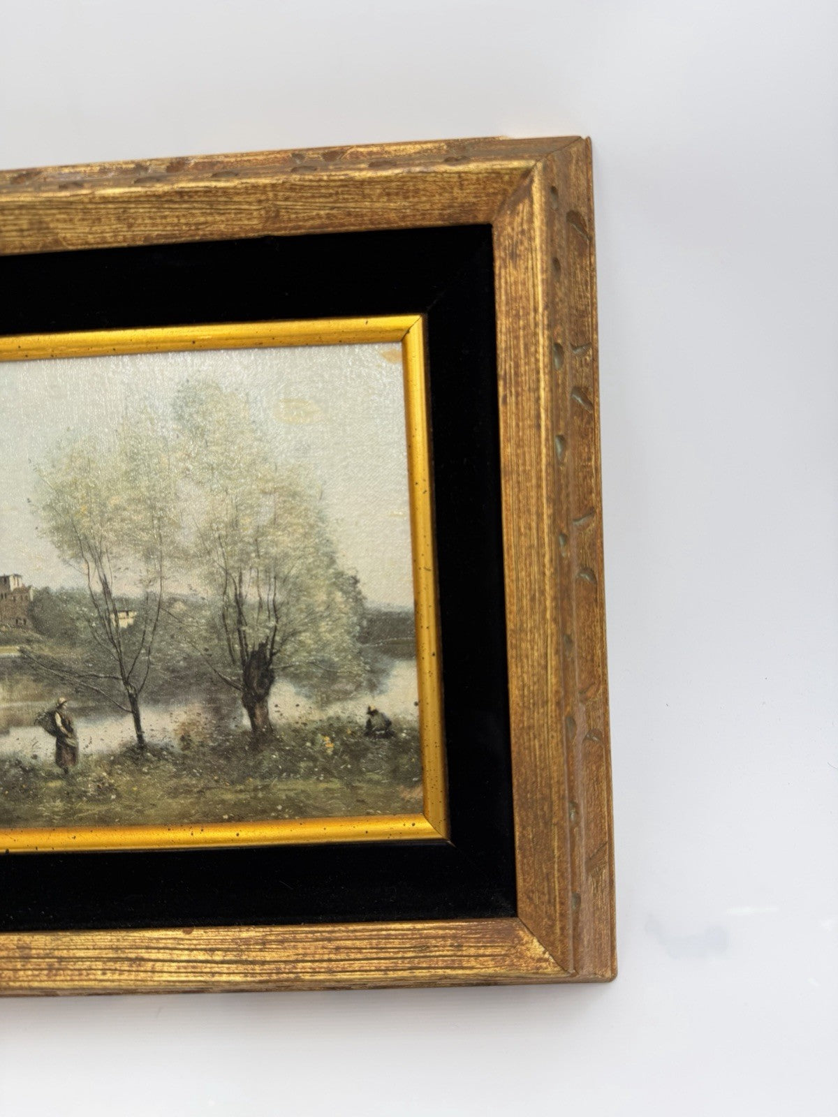 Antique Corot Signed French Oil Painting Jean-Baptiste-Camille 16”x14”