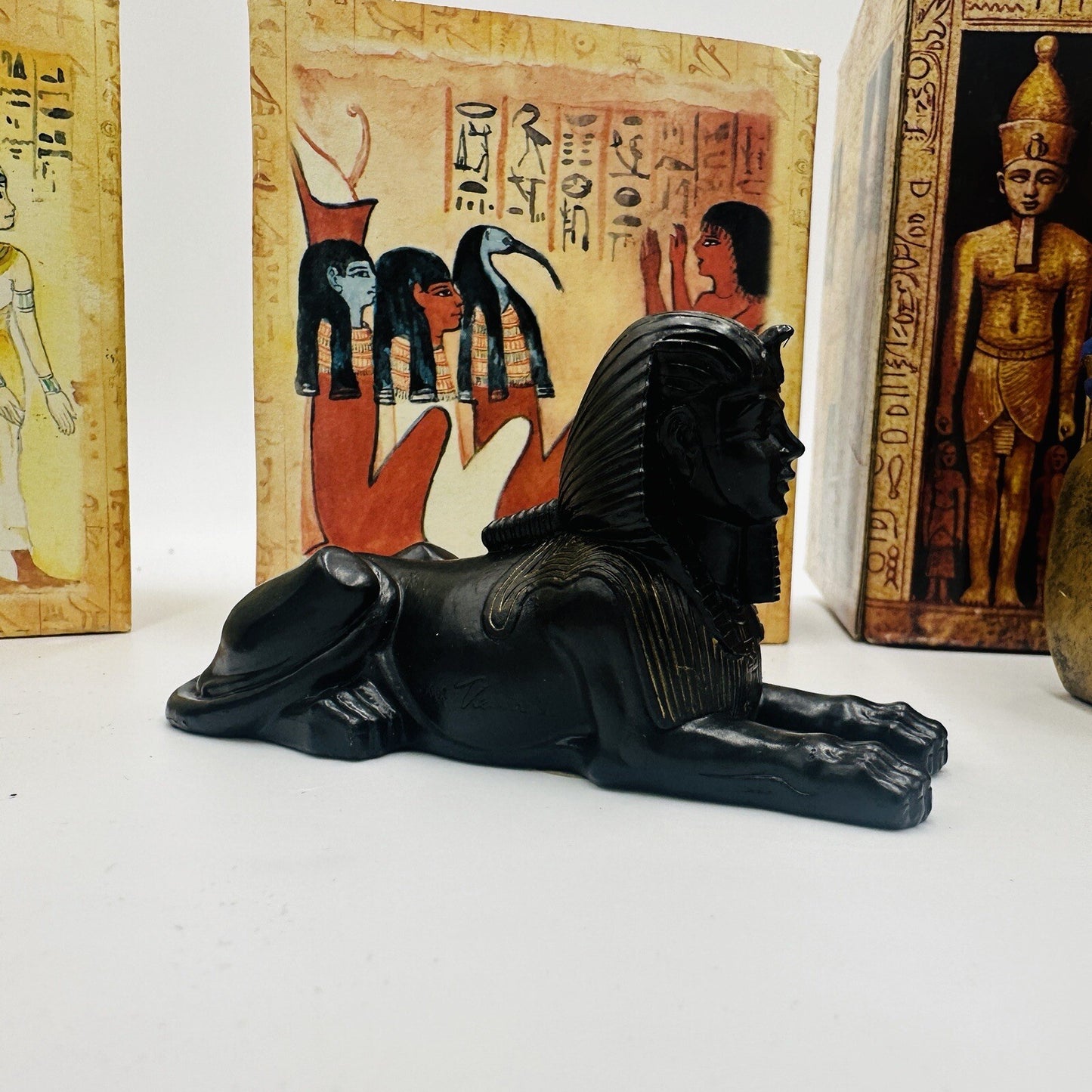 Egyptian Collection Figurines Resin Hand Painted Myths & Legends Adams Apple Vtg