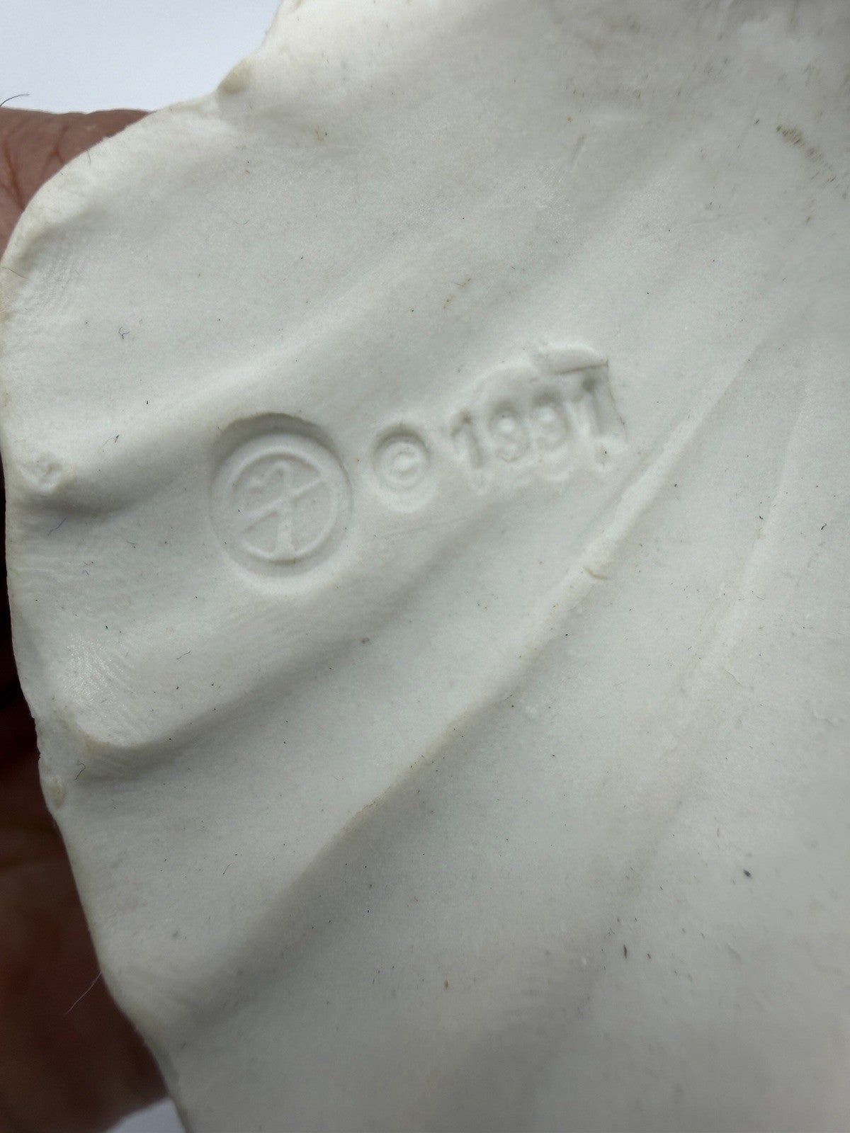 Margaret Furlong White Bisque Shell Angel Porcelain W/ Gift & Holly Ornaments 2