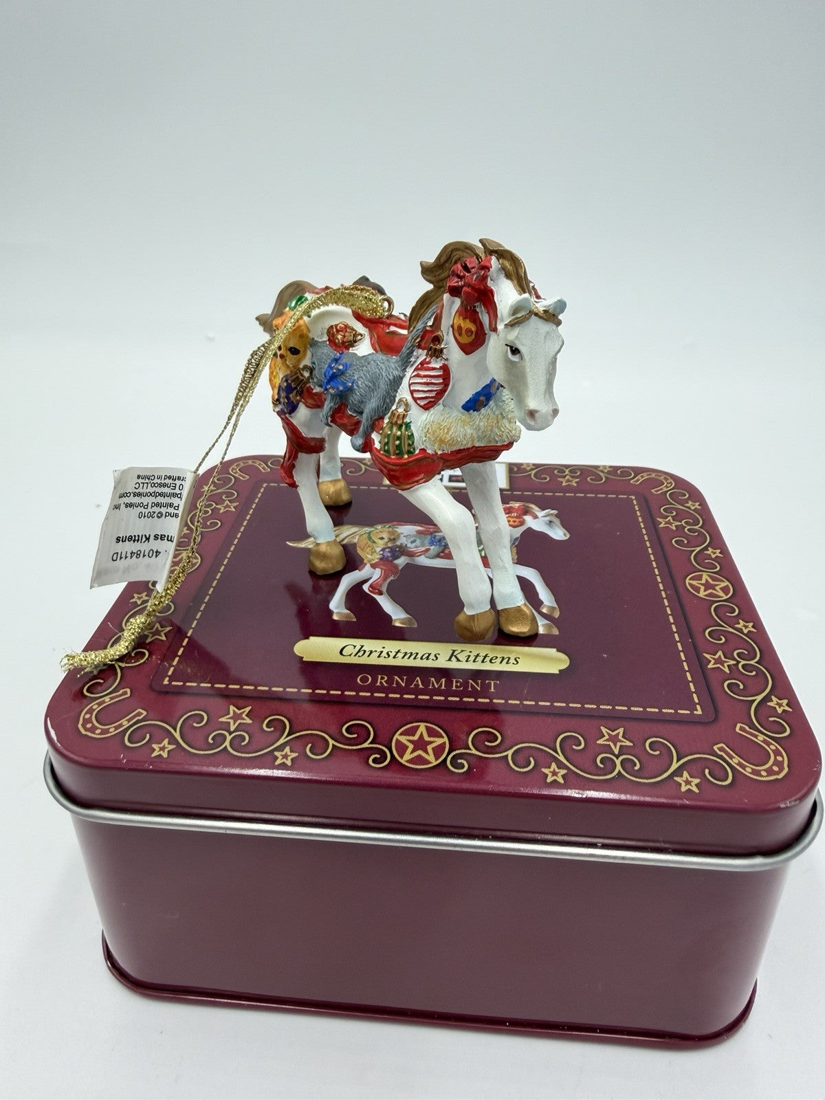 The Trail Of The Painted Ponies Ornament Christmas Kittens Horse 2009 Rare W/box
