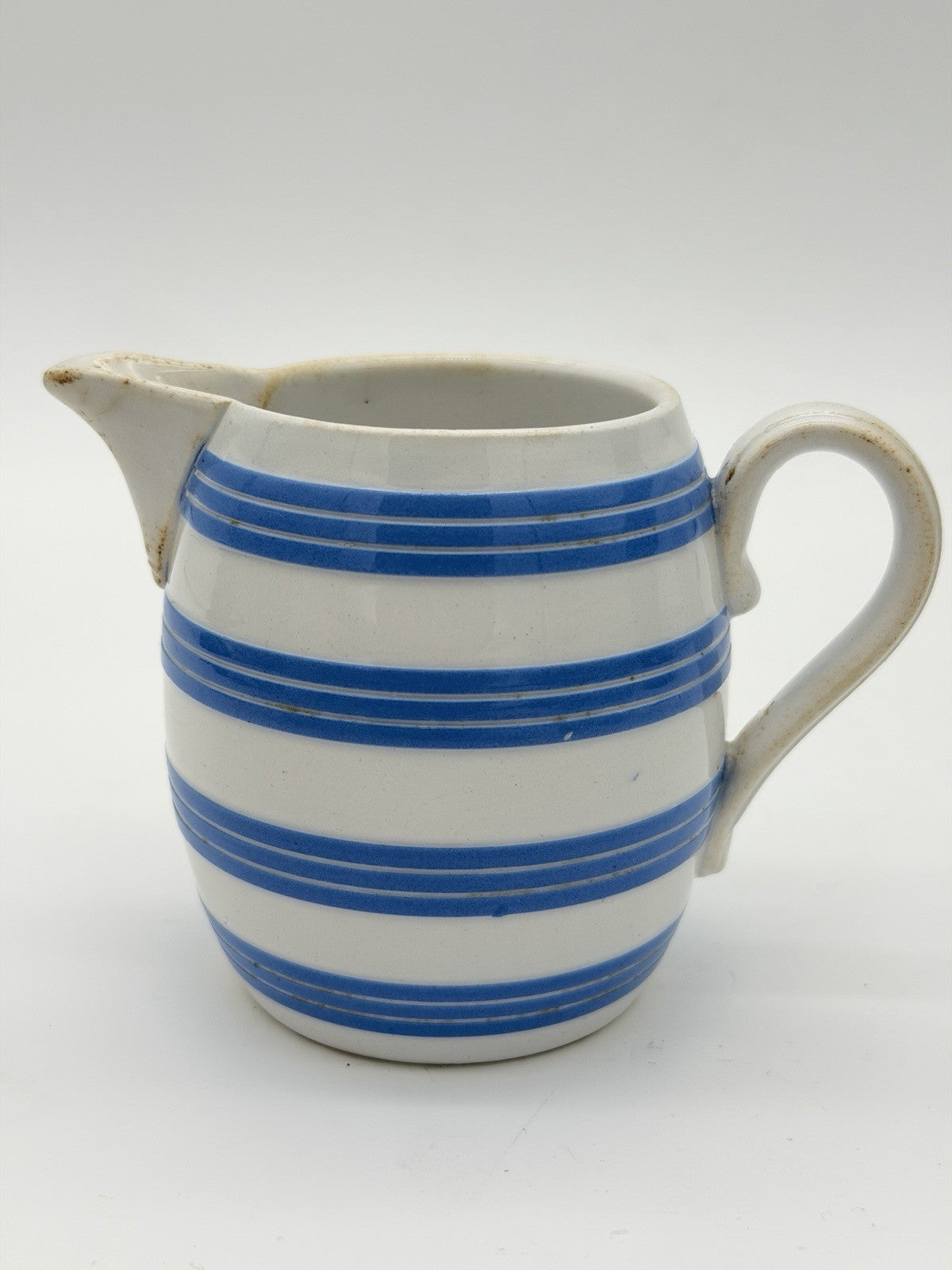 Vintage Villeroy & Boch Dresden Porcelain Saxony Blue Striped HG #7 Pitcher
