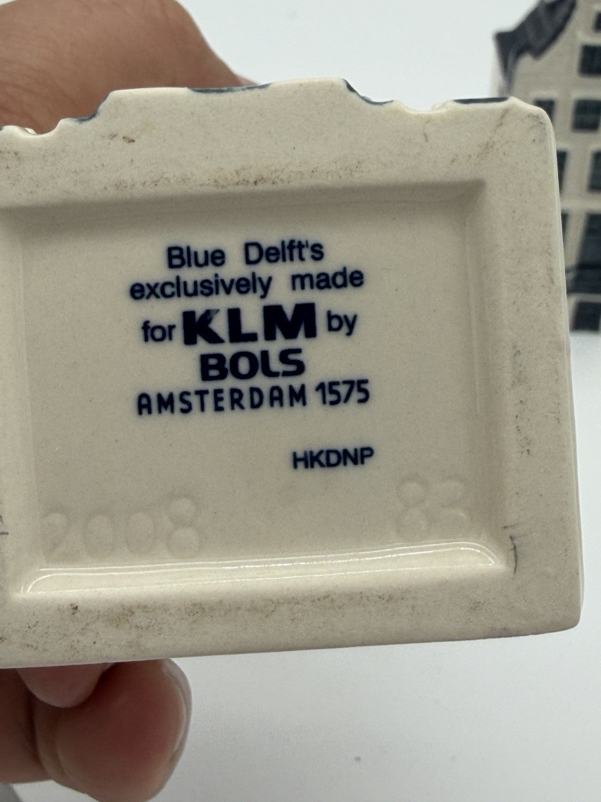 KLM Blue Delft Houses BOLS Amsterdam Empty #83 & #78 Decanters