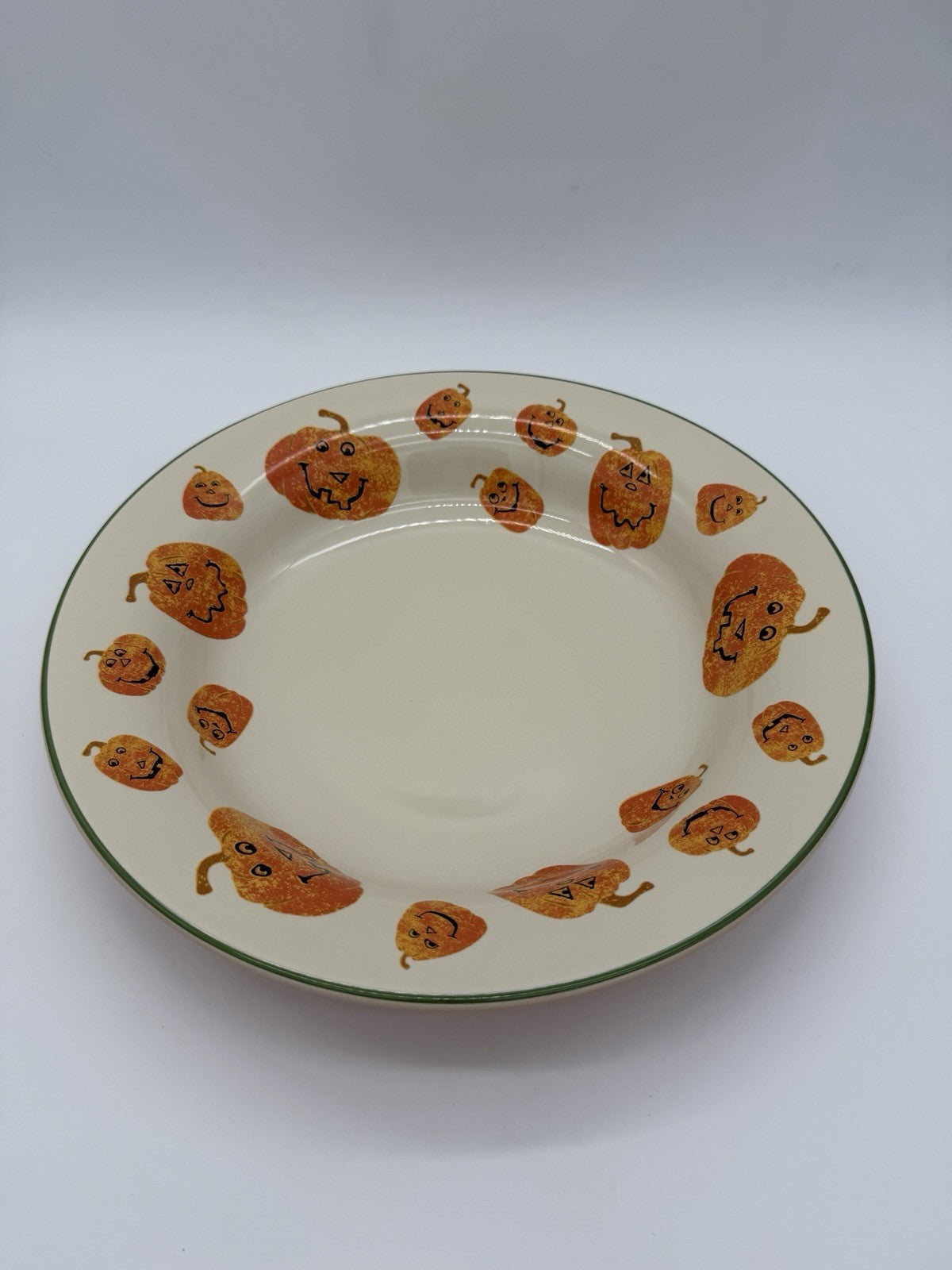 Longaberger Pottery Pumpkin Faces Happy Halloween Treats Large Bowl
