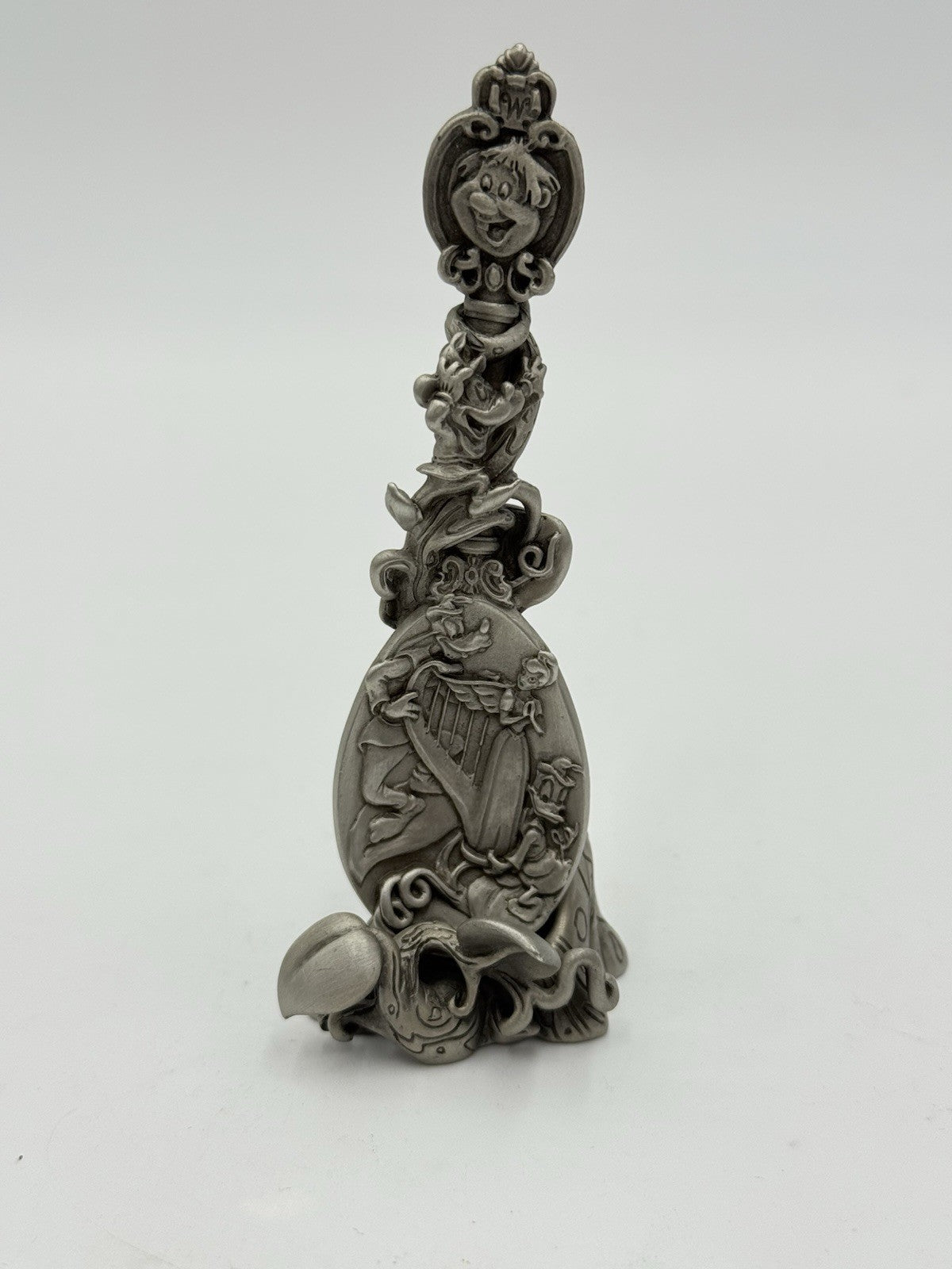 Rare Disney JACK & THE BEANSTALK PEWTER COLLECTIBLE SPOON WITH STAND 1996