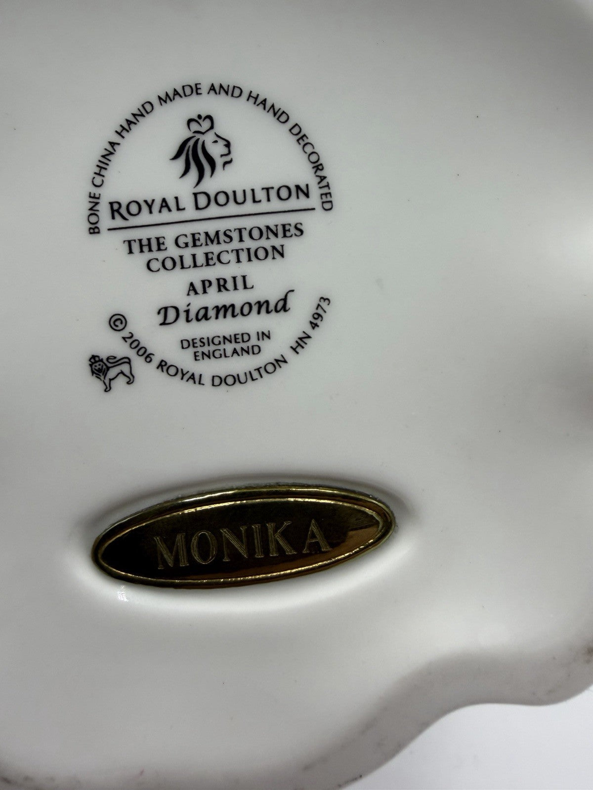 Royal Doulton Porcelain Gemstones Collection April Diamond Monika Figurine