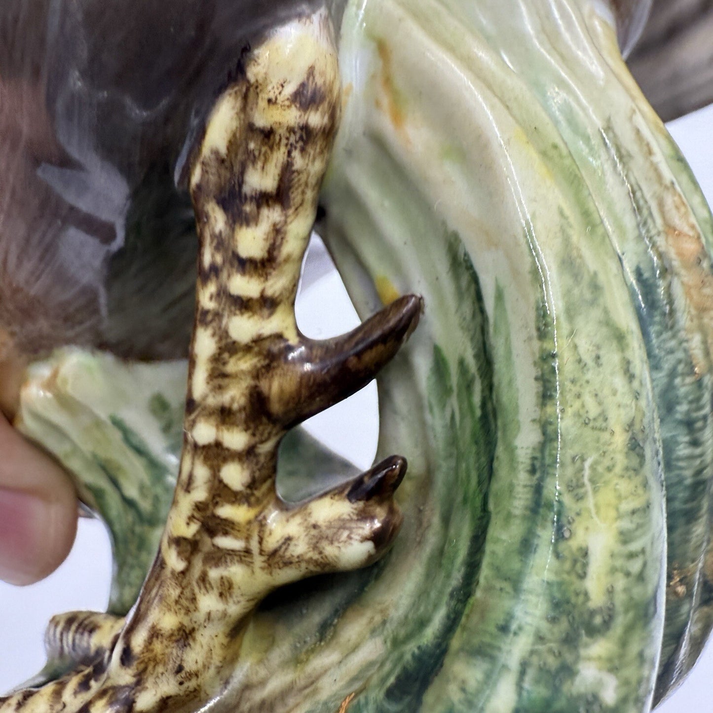 Large Algora Porcelain C.Martinu Hand Painted Rooster Figurine Spain Vintage 11"