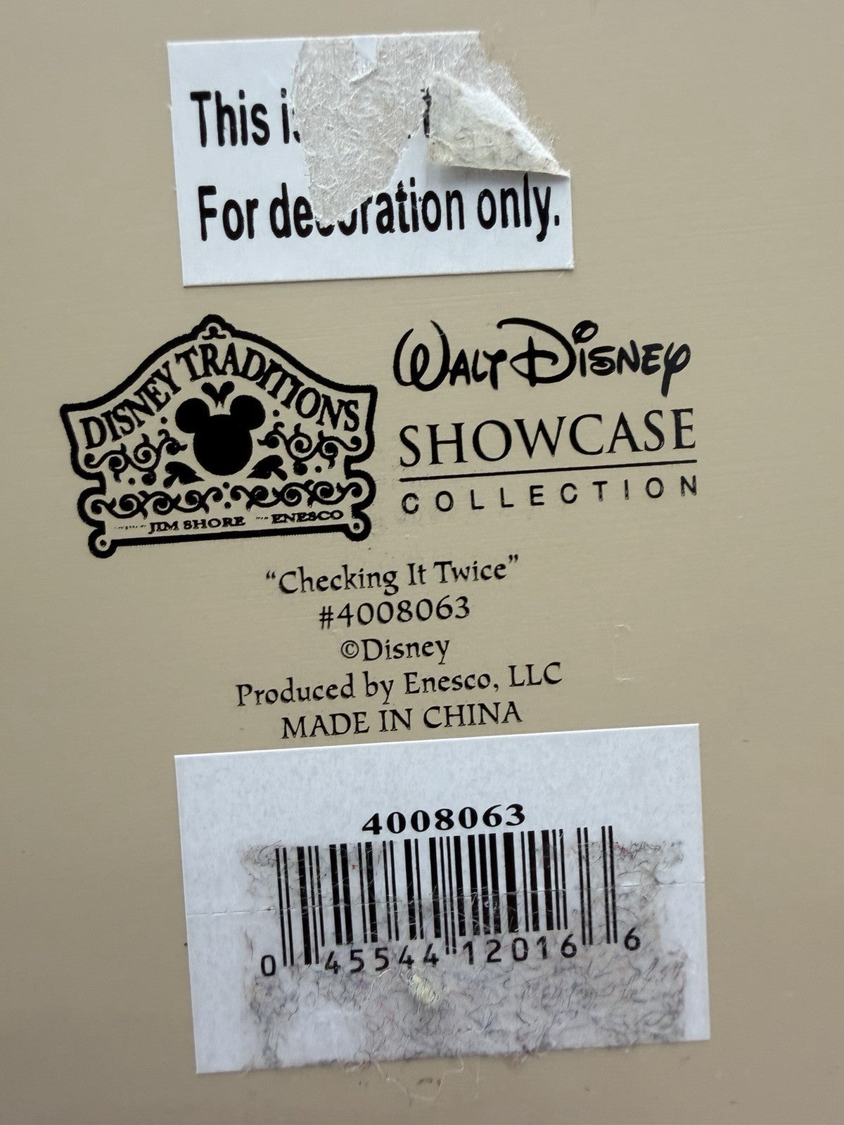 Jim Shore Mickey Mouse Santa  Checking it Twice Christmas Ornament 7” Sculpture