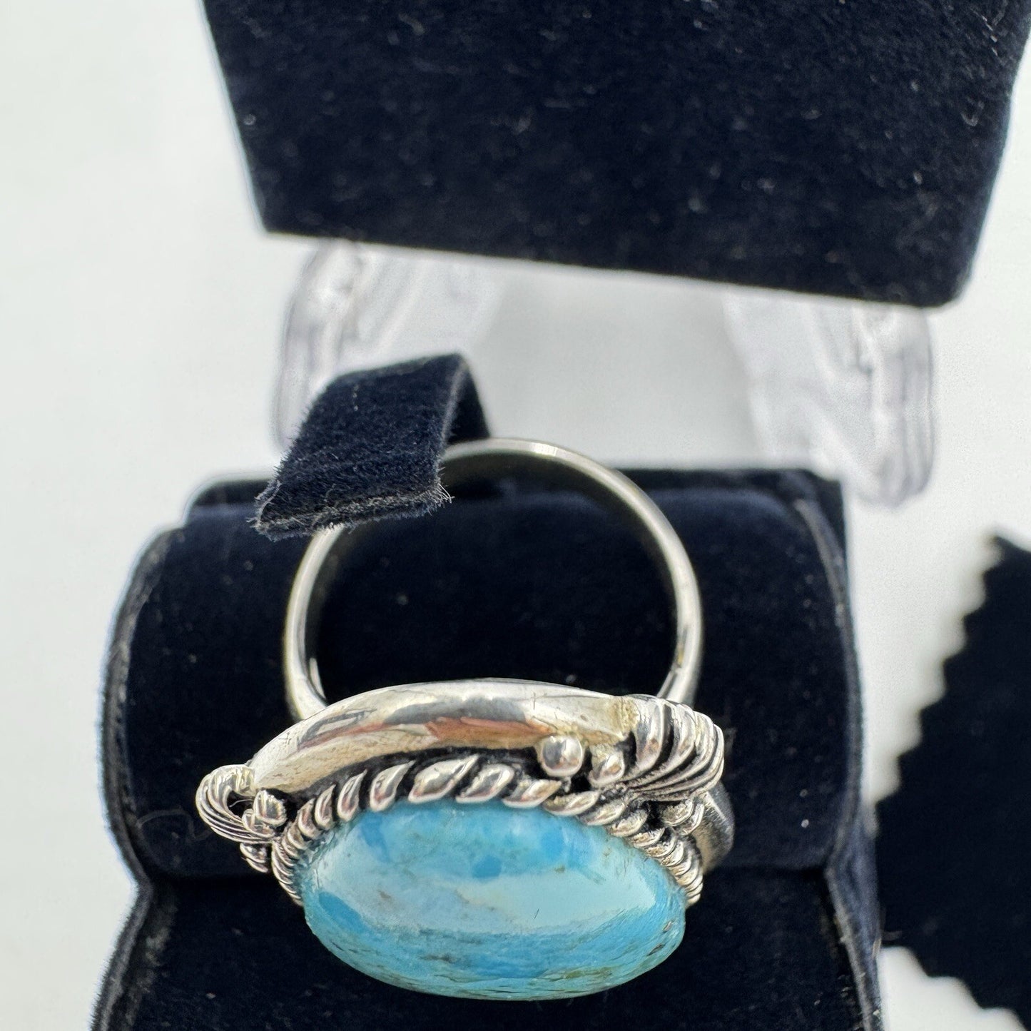 Stauer Sedona Turquoise Sterling Silver Women Ring Size 7 Arizona
