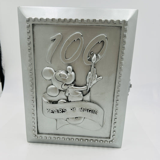 Disney Silver Pewter Picture Frame 100 Years of Magic Mickey Case with Pin 4x6