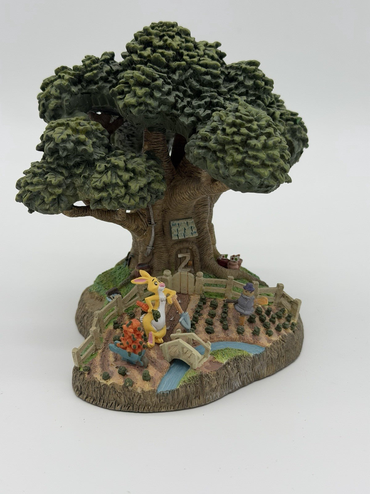 Rare Danbury Mint Winnie The Pooh Rabbits House Mini tree Figurine 5” Painted