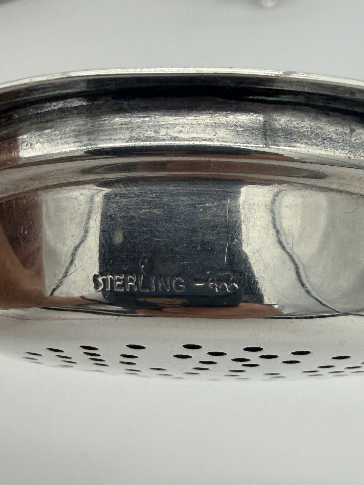 Antique Art Deco Sterling Silver Tea Strainer & Stand & Cup Webster Set Complete